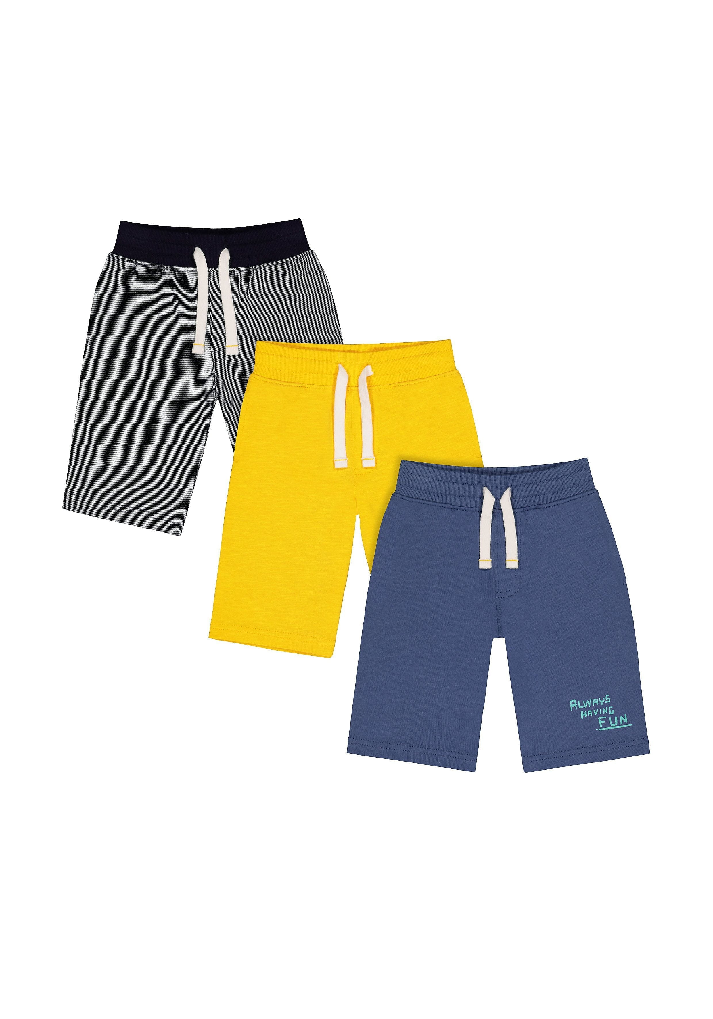 Mothercare | Multicoloured Solid Shorts - Pack of 3 0