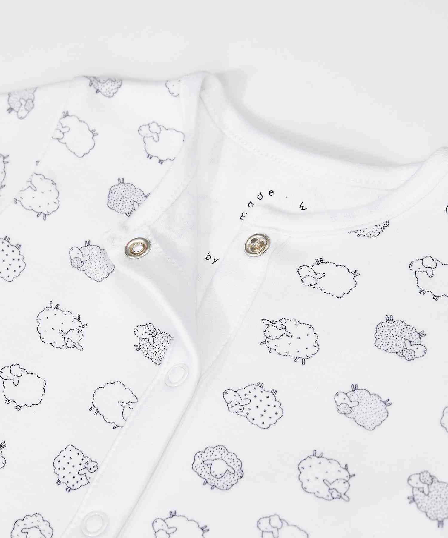 Mothercare Unisex Half Sleeves Romper - Pack of 2 - White