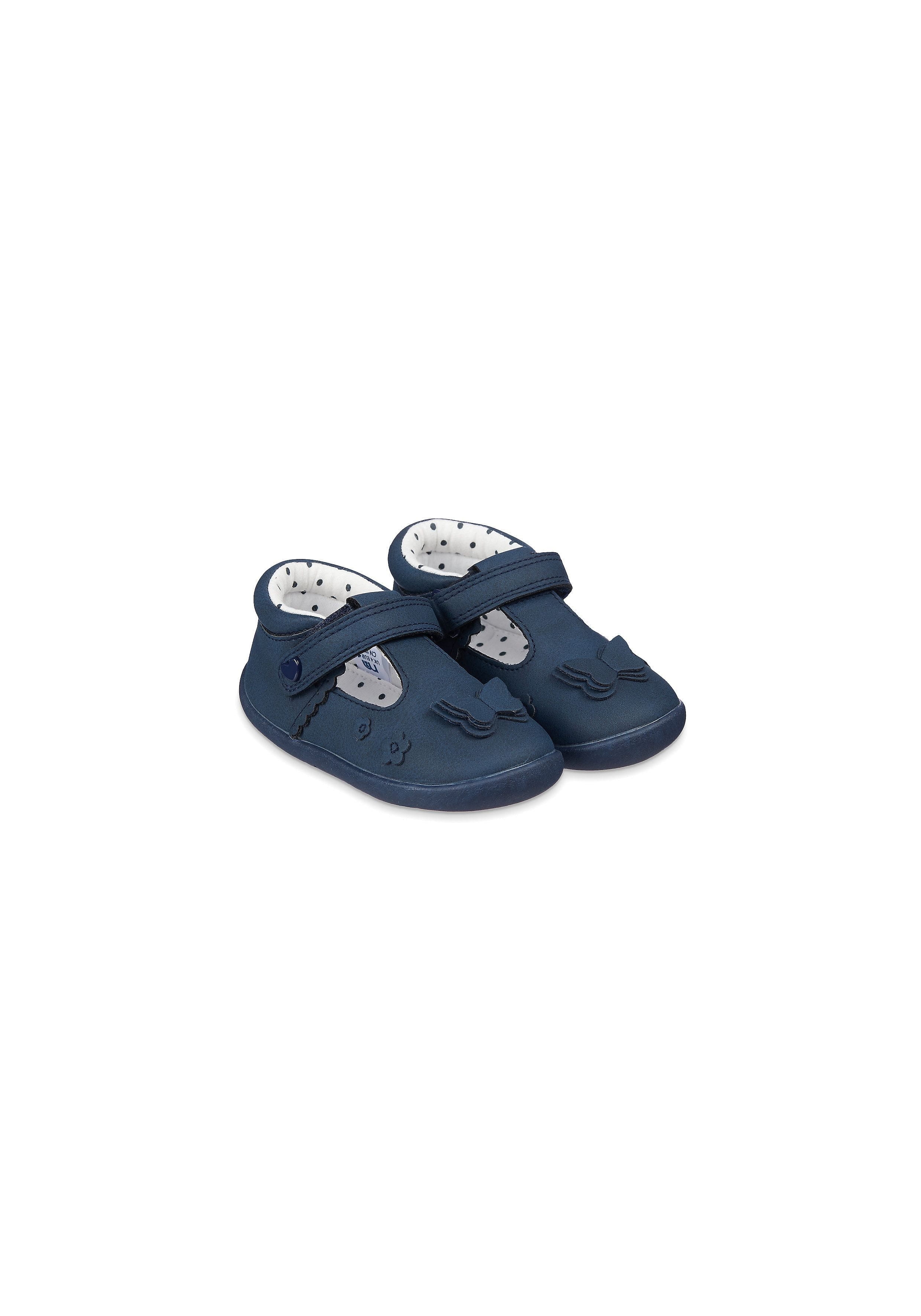 Mothercare | Navy Butterfly Crawler Shoes 0