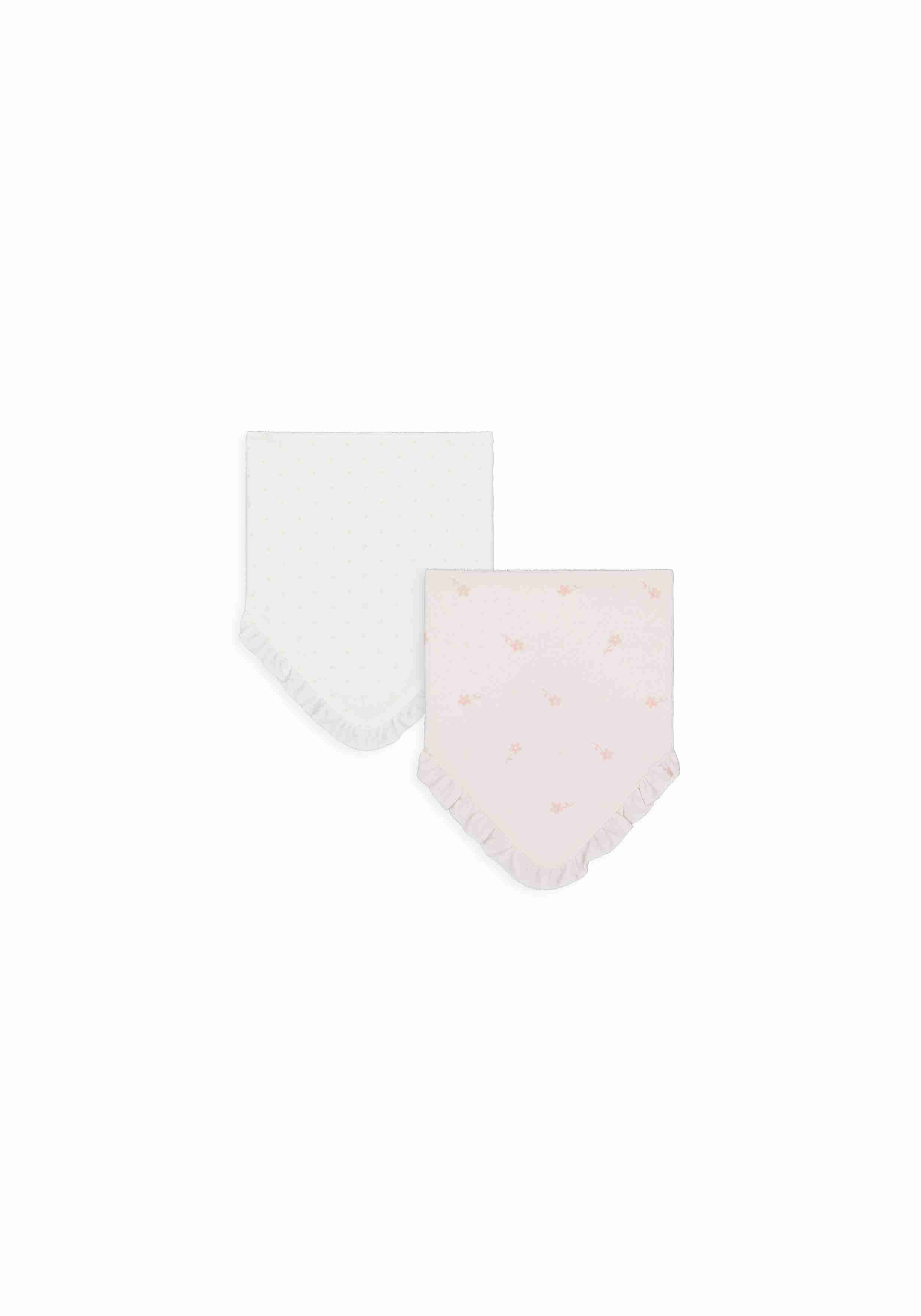 Mothercare Pretty Floral Dribbler Bibs - Pack of 2 - Pink