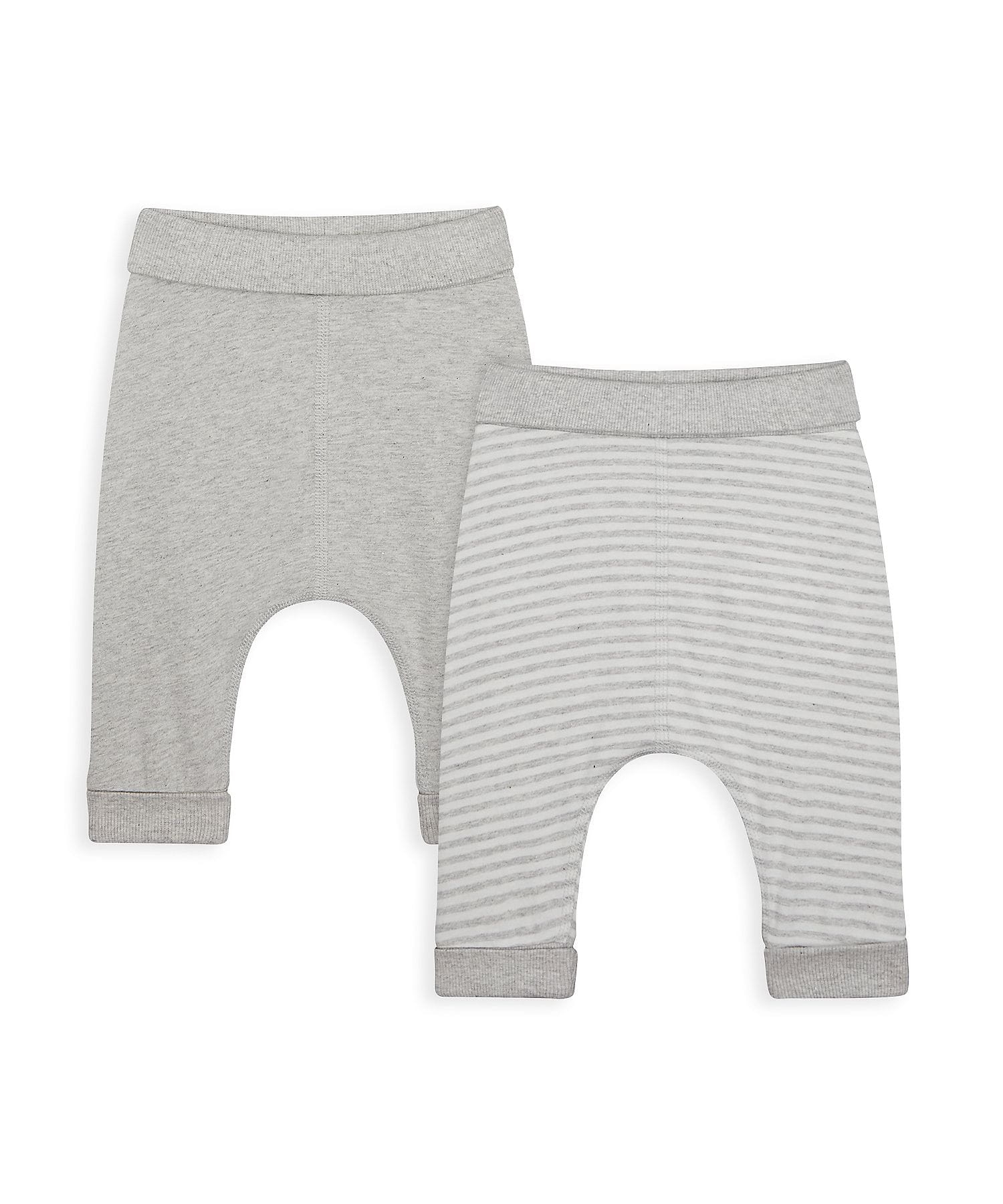 Mothercare | Unisex Joggers Striped - Pack Of 2 - Grey 0