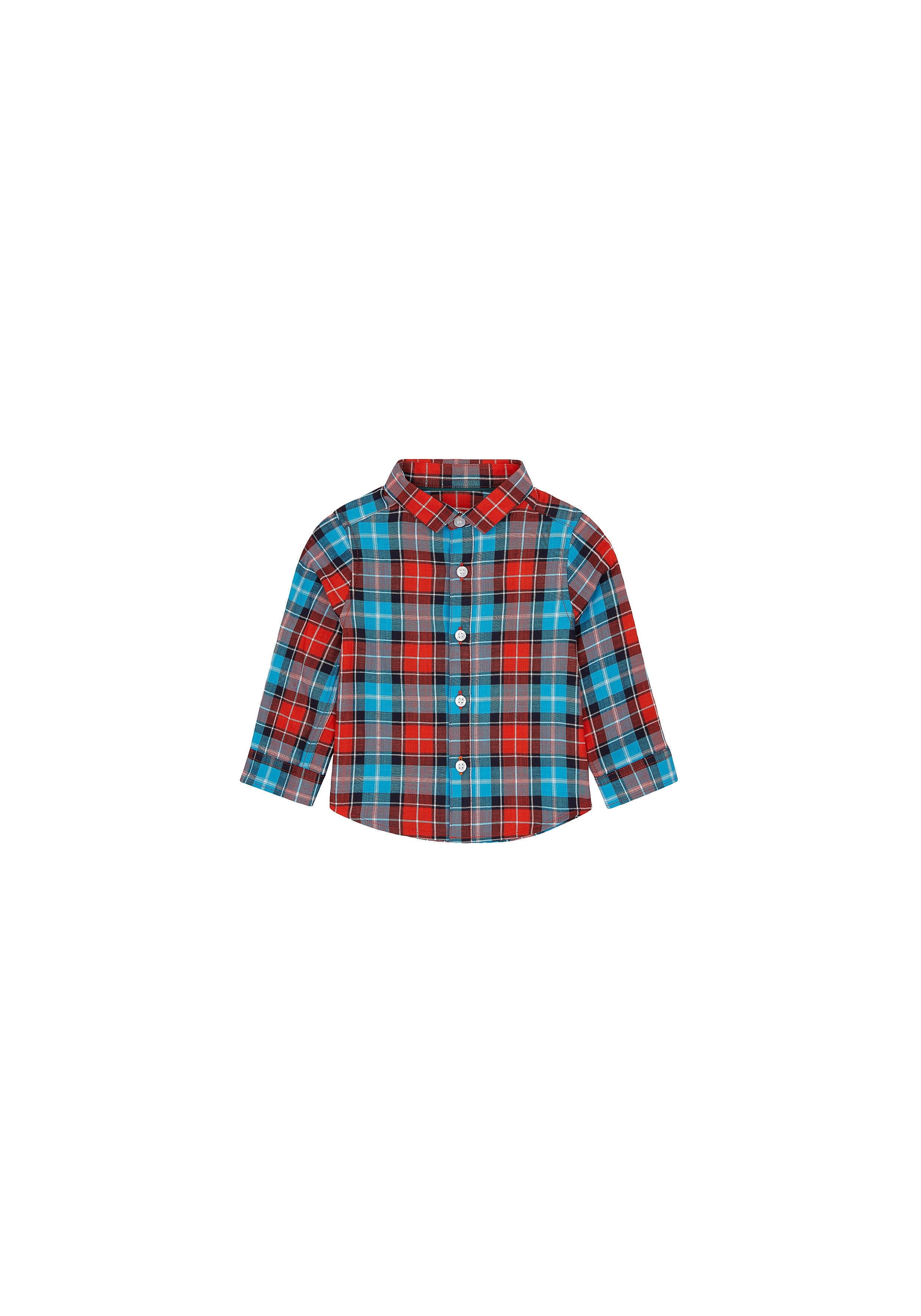 Mothercare | Boys Full Sleeves Check Shirt - Blue Red 0