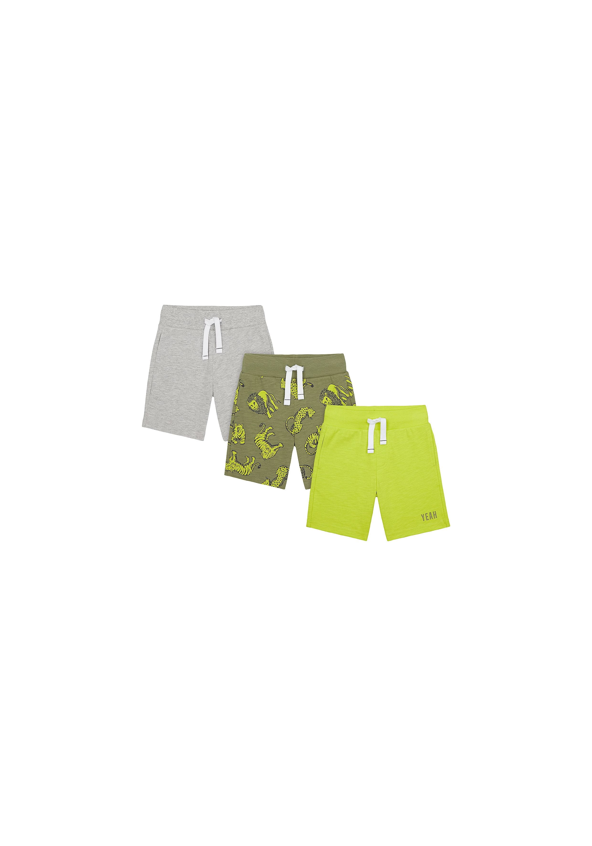 Mothercare | Boys Shorts Animal Print - Pack Of 3 - Multicolor 0