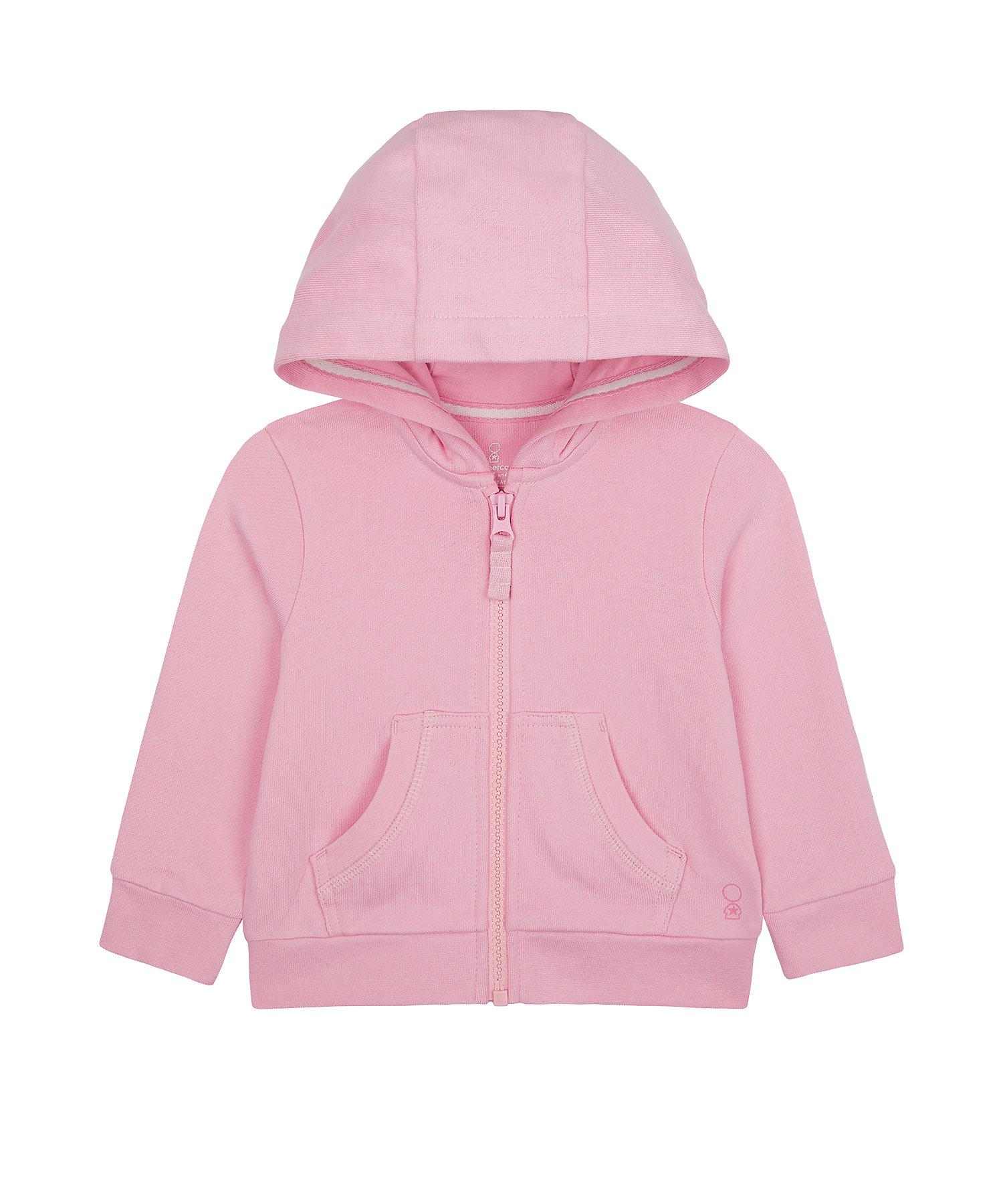 Mothercare Girls 100% Cotton Full Sleeves Sweatshirt - Pink