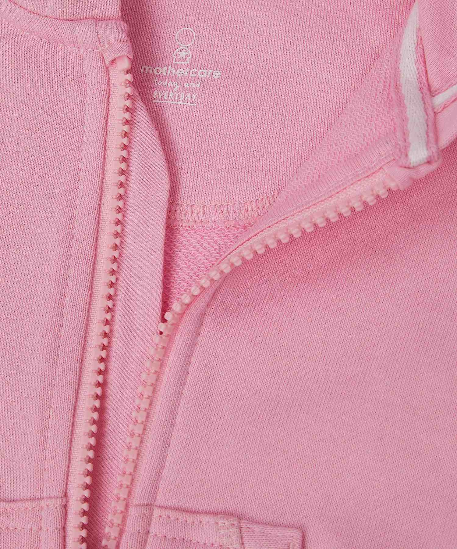 Mothercare Girls 100% Cotton Full Sleeves Sweatshirt - Pink