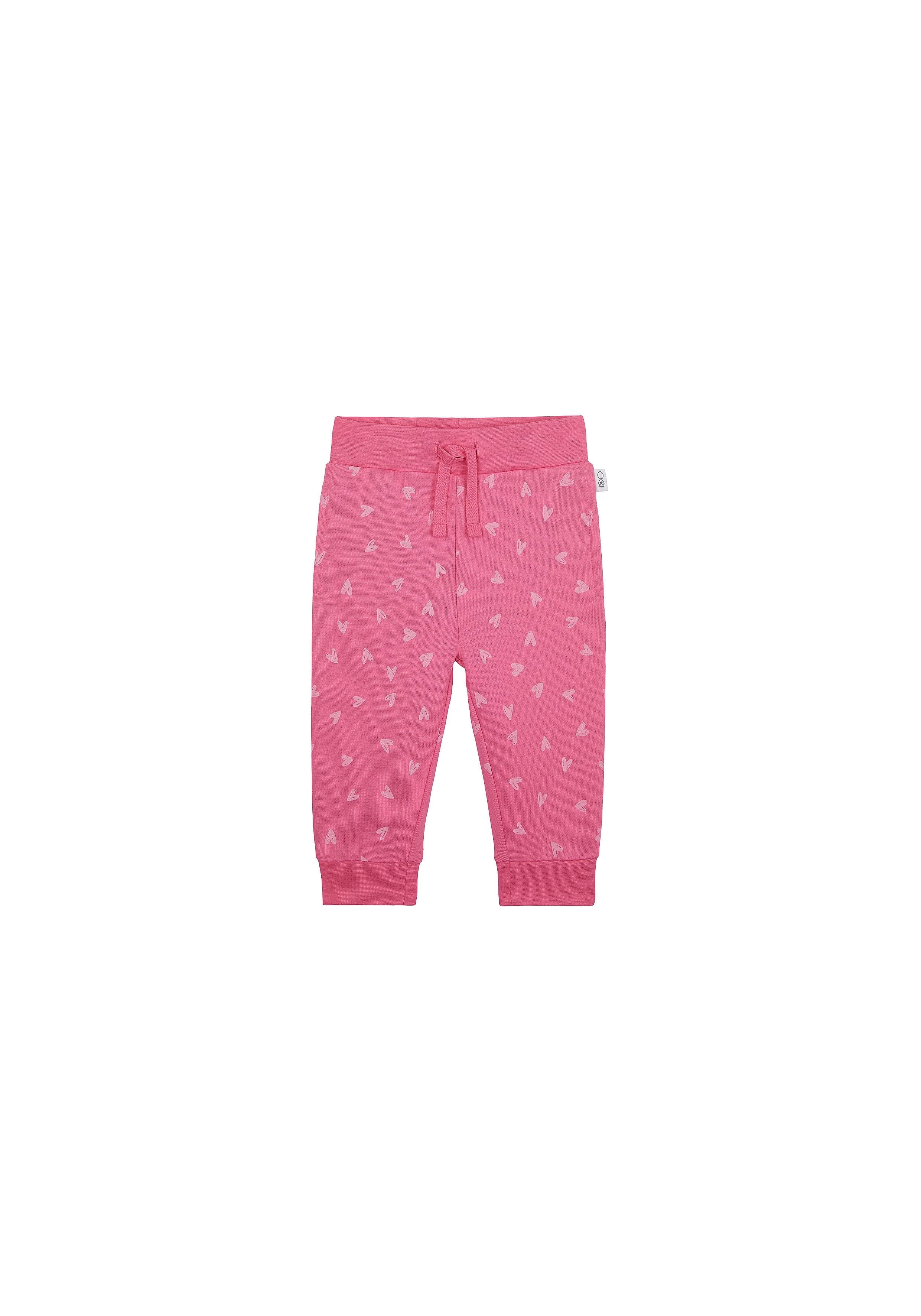 Mothercare | Girls Joggers Heart Print - Pink 0