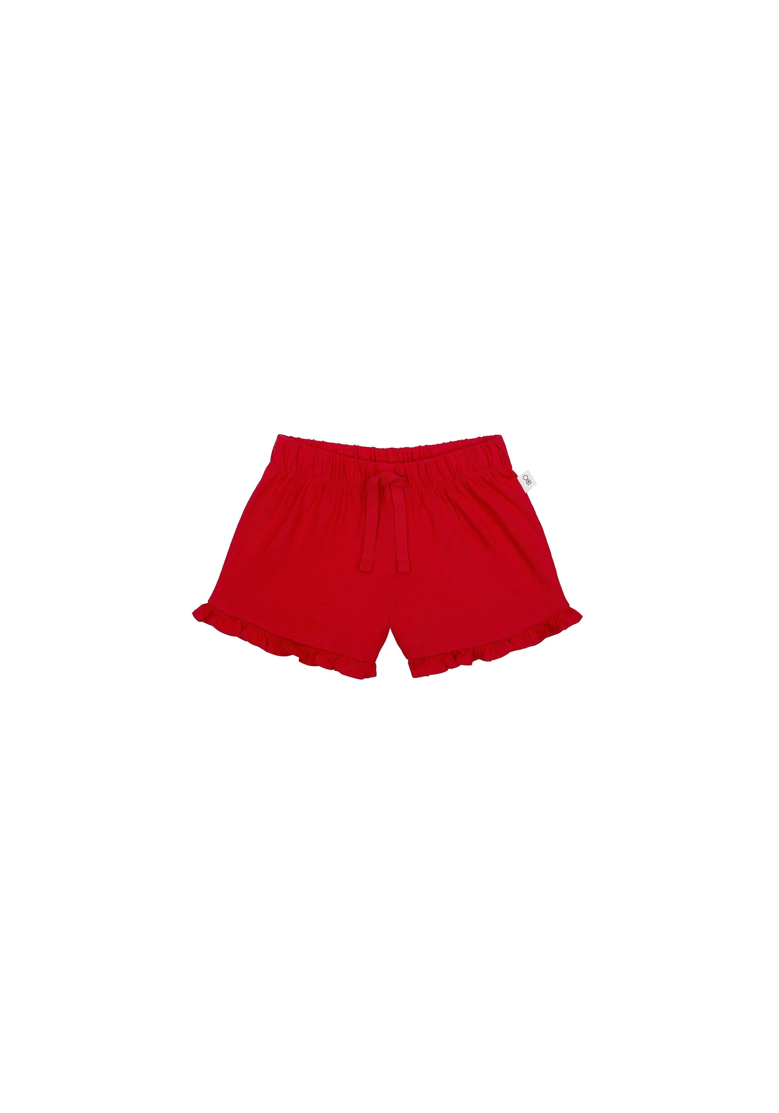 Mothercare | Girls Shorts Frilled Hem - Red 0