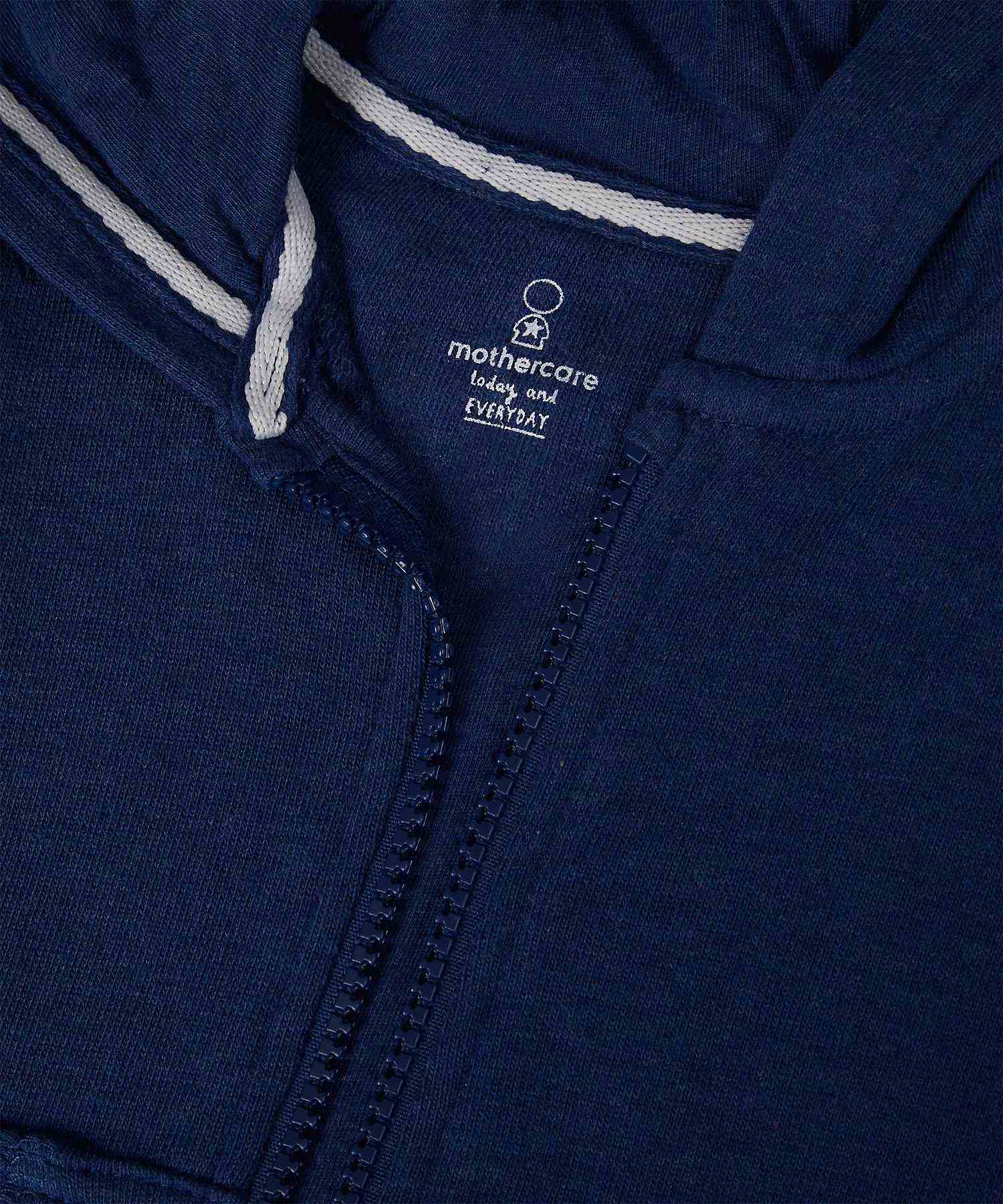 Mothercare Boys 100% Cotton Full Sleeves Sweatshirt - Navy