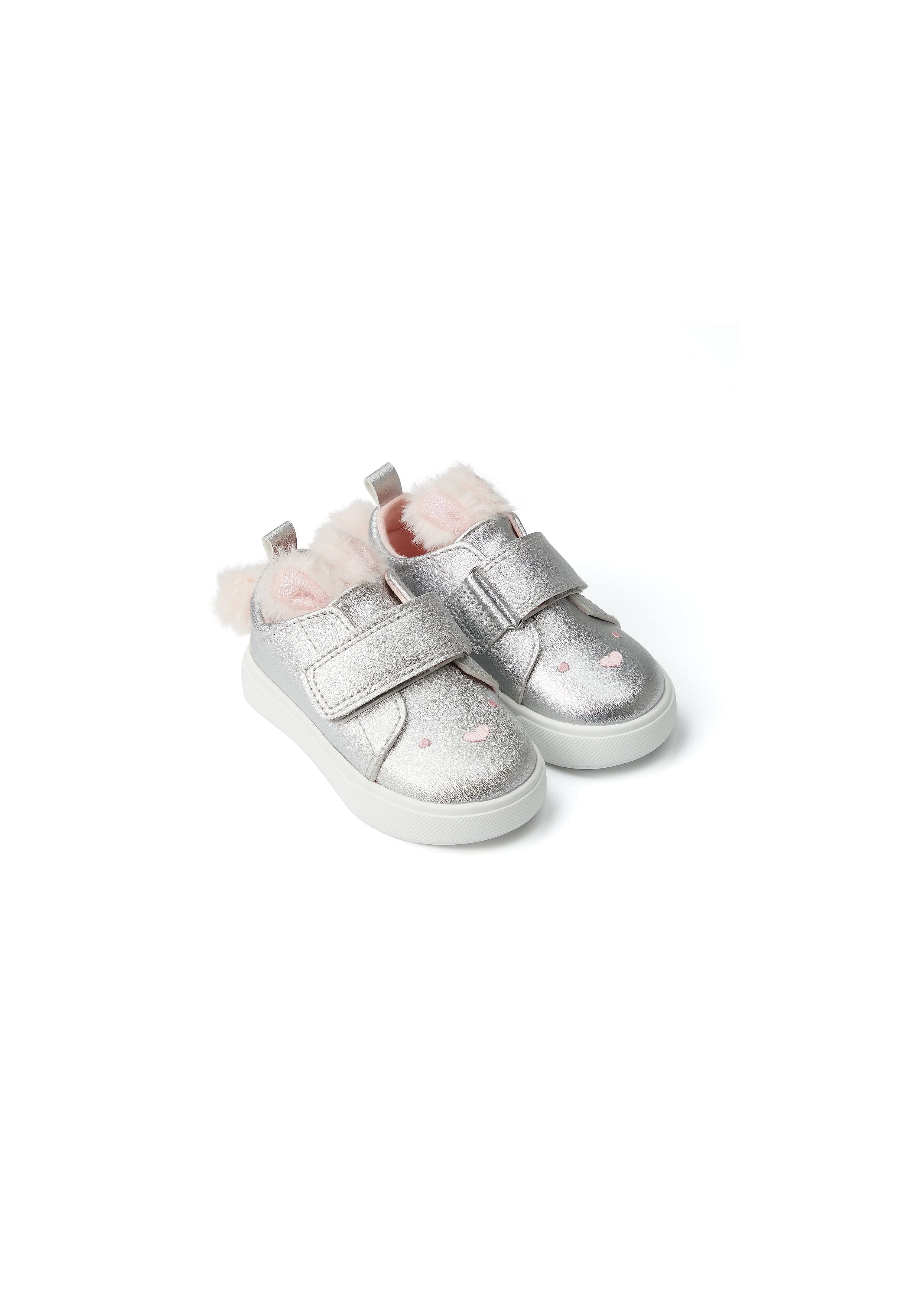 Mothercare | Girls Shoes 3D Bunny Ear Detail - Silver 0