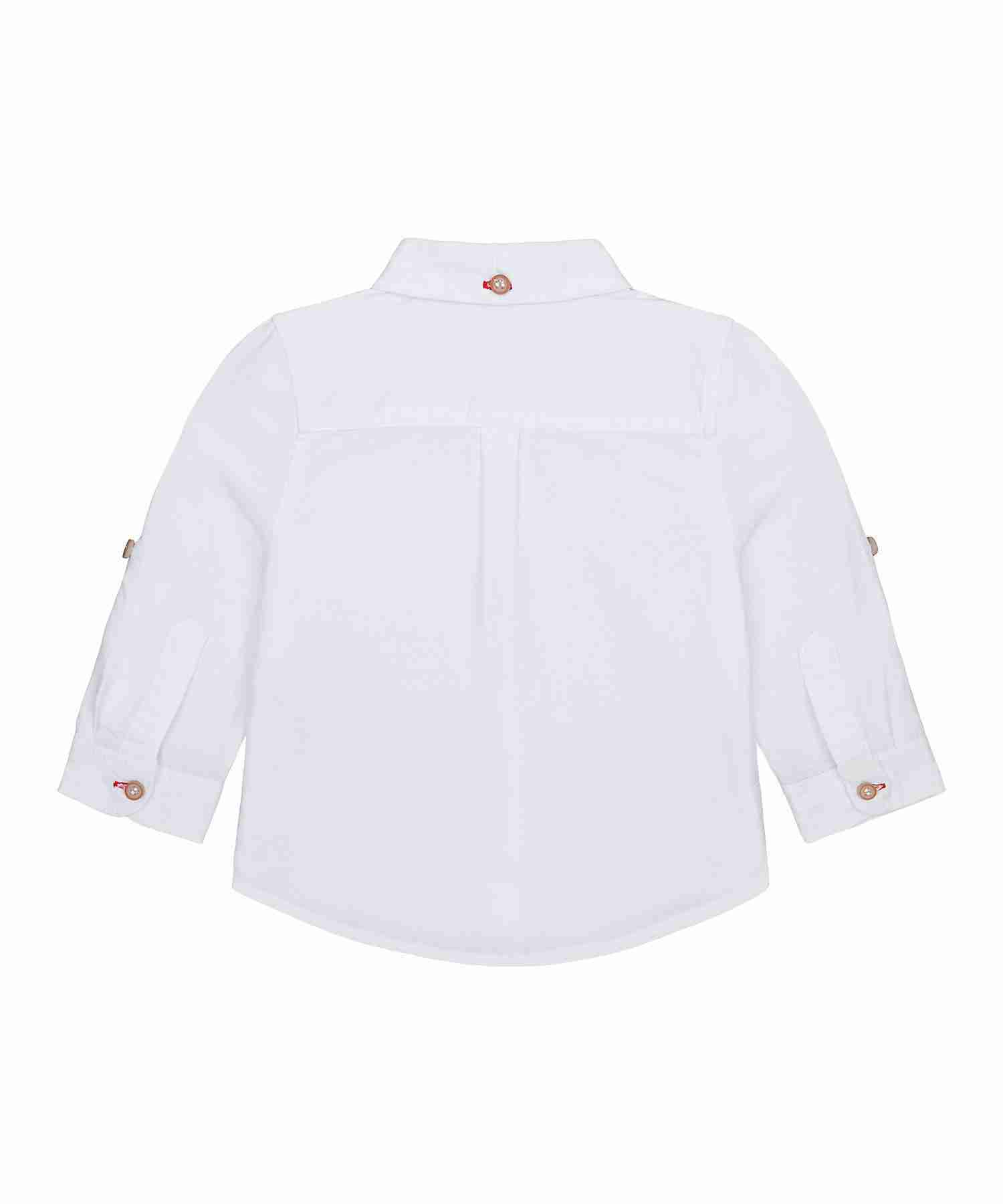Mothercare Boys 100% Cotton Full Sleeves Shirts - White