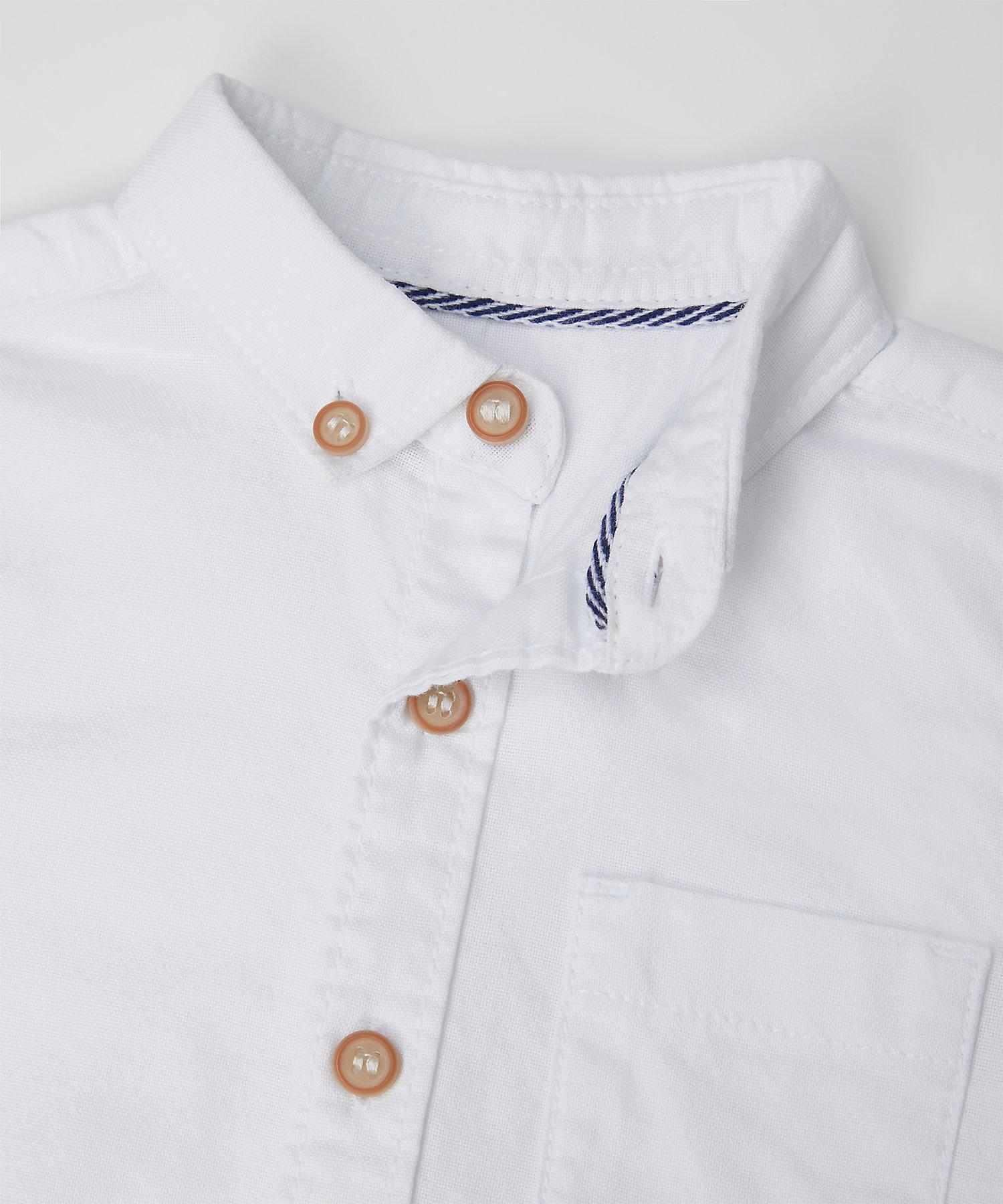 Mothercare Boys 100% Cotton Full Sleeves Shirts - White