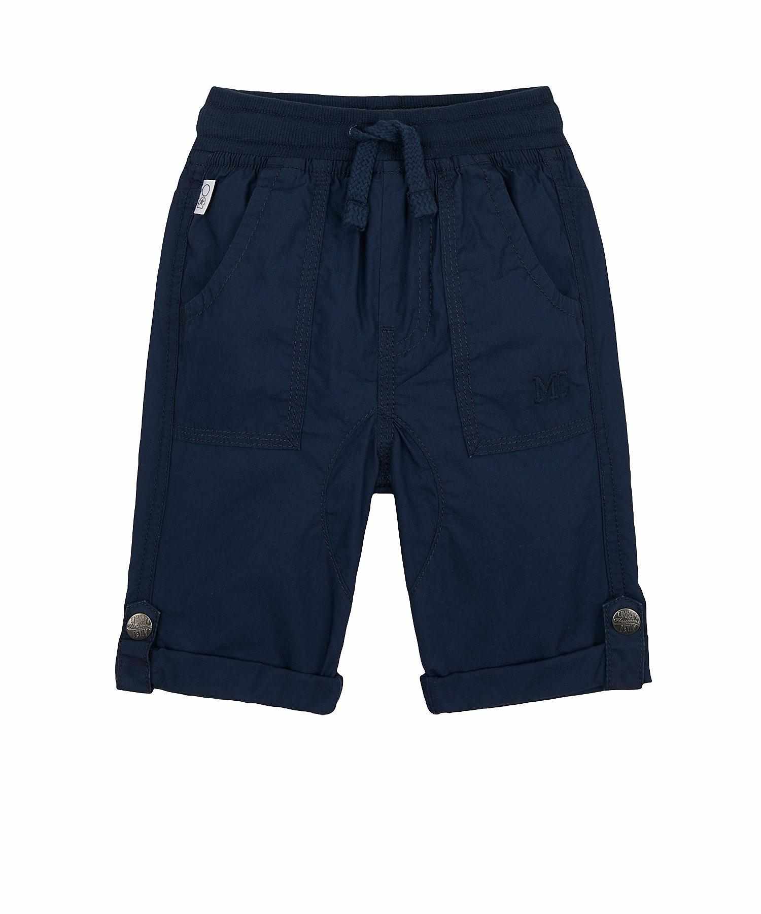 Mothercare Boys 100% Cotton ribbed Waistband Trousers - Navy