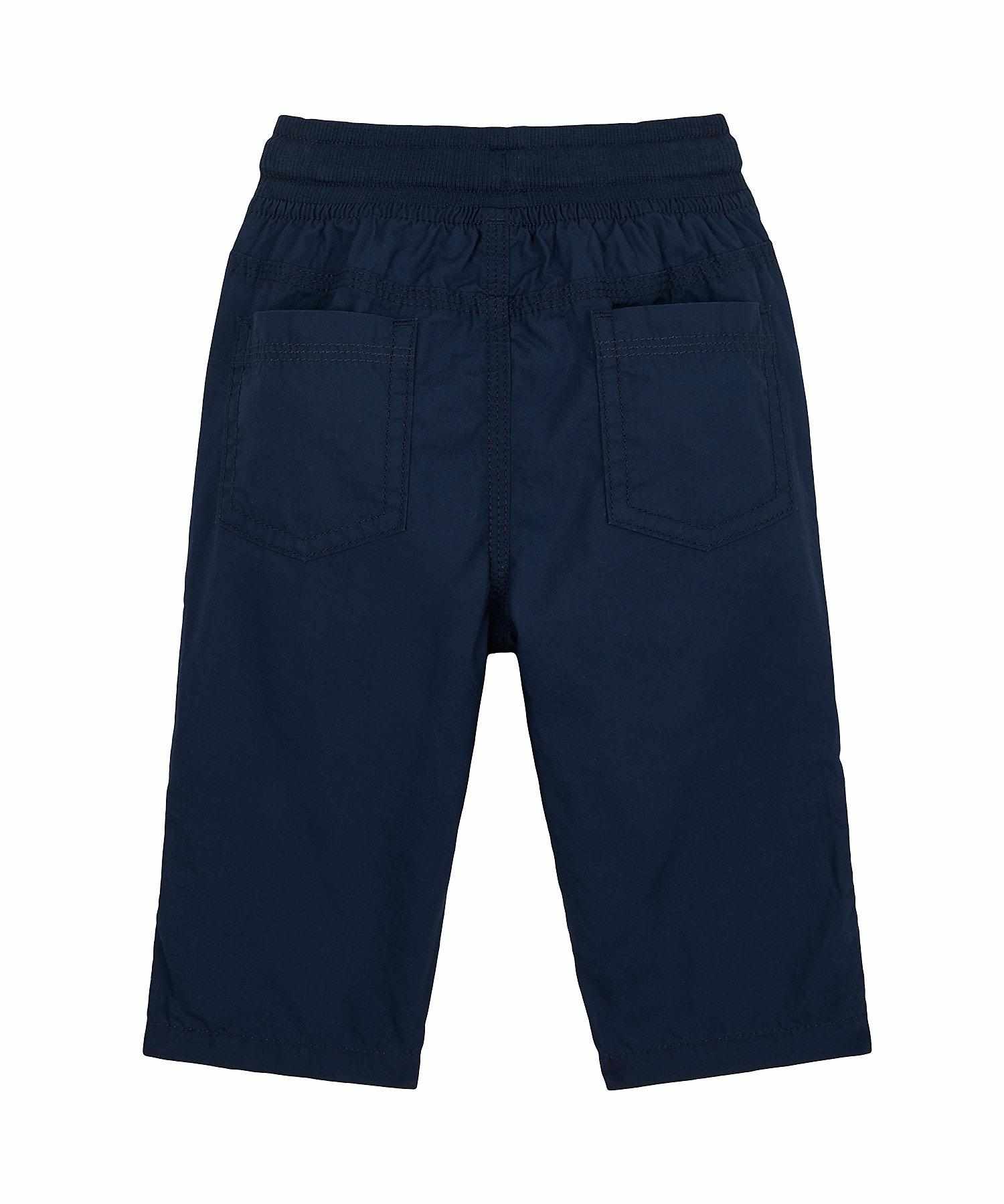 Mothercare Boys 100% Cotton ribbed Waistband Trousers - Navy