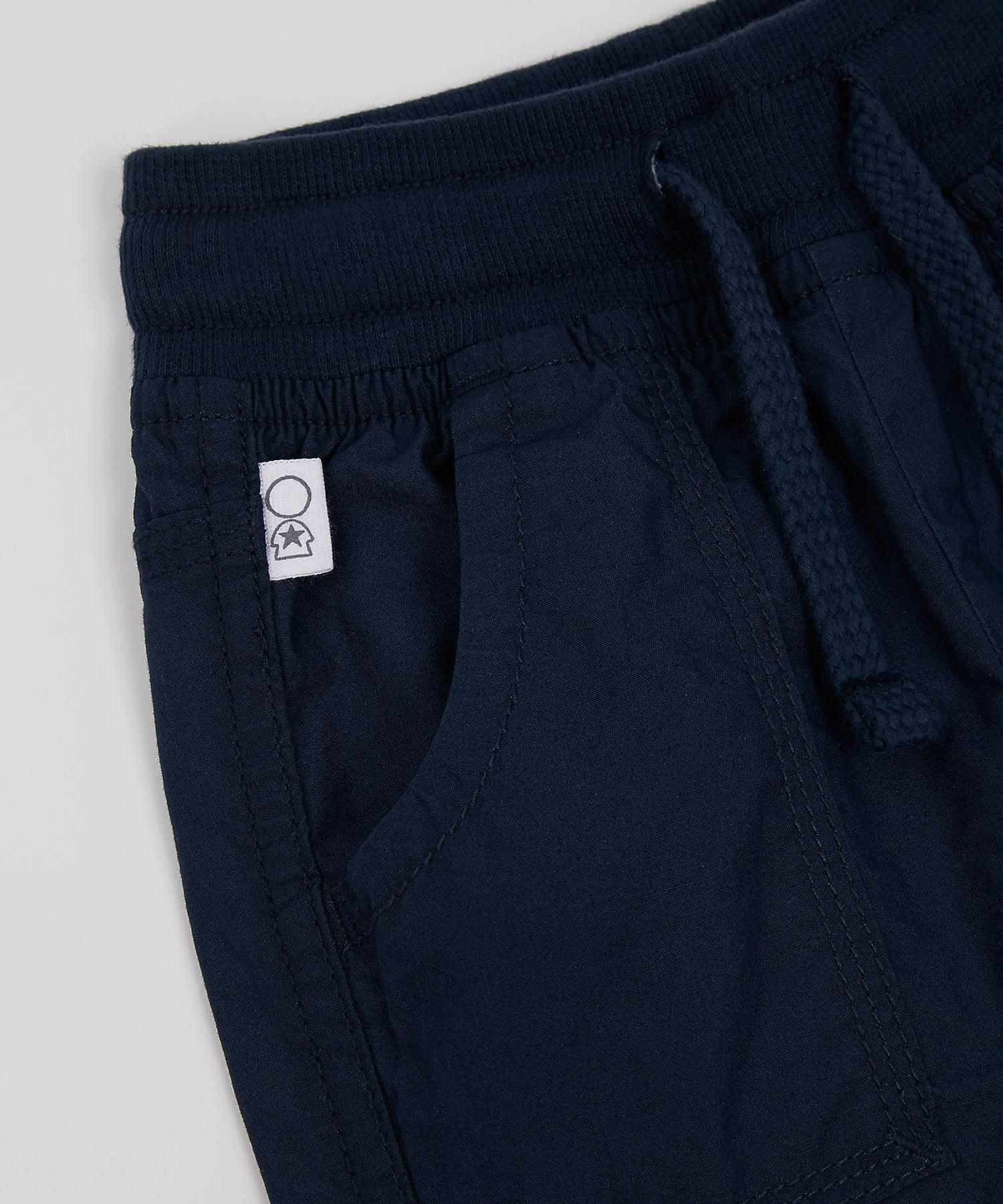 Mothercare Boys 100% Cotton ribbed Waistband Trousers - Navy