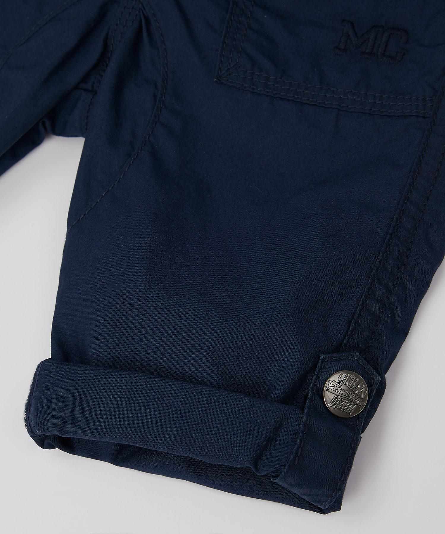 Mothercare Boys 100% Cotton ribbed Waistband Trousers - Navy