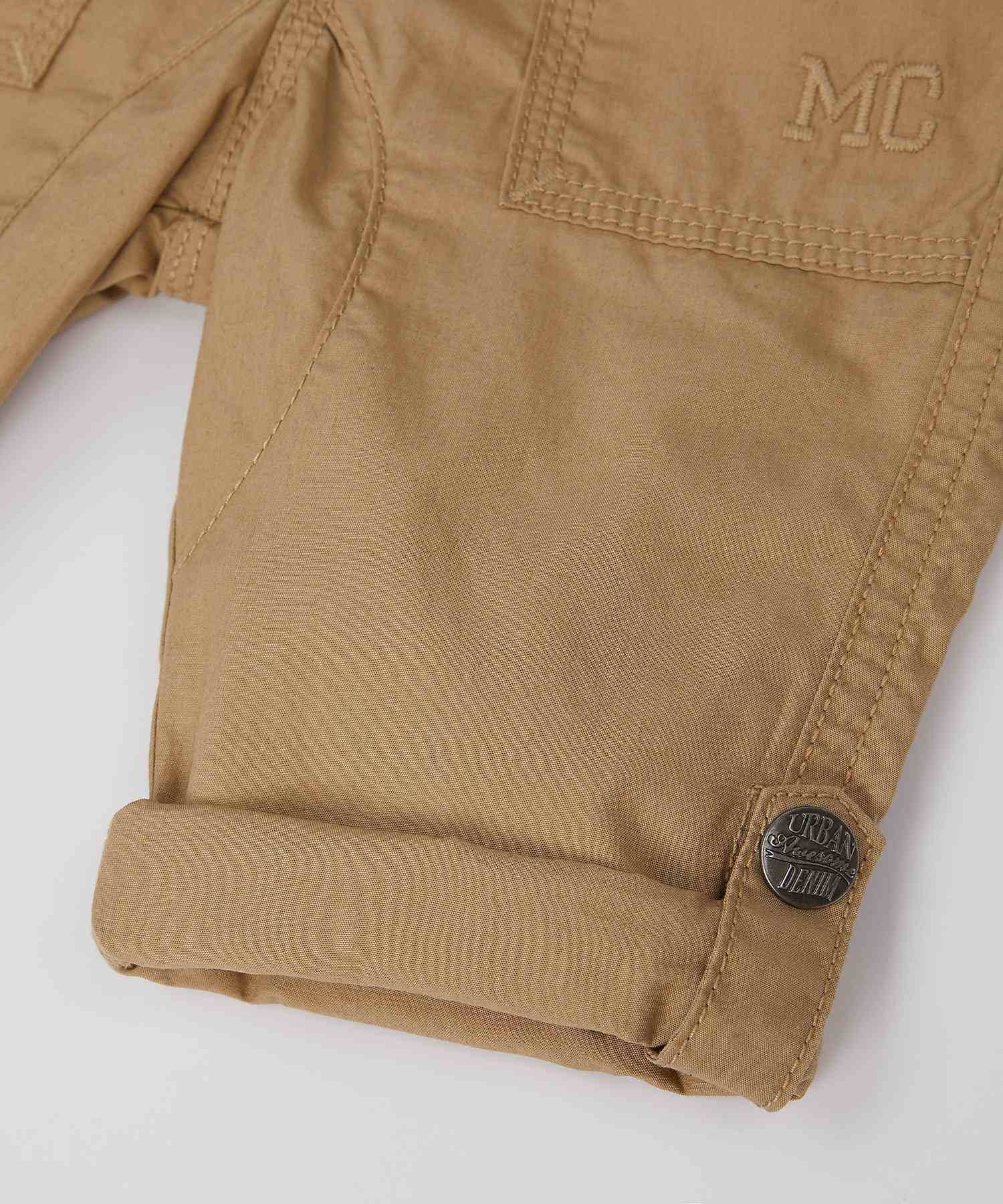Mothercare Boys 100% Cotton ribbed Waistband Trousers - Brown
