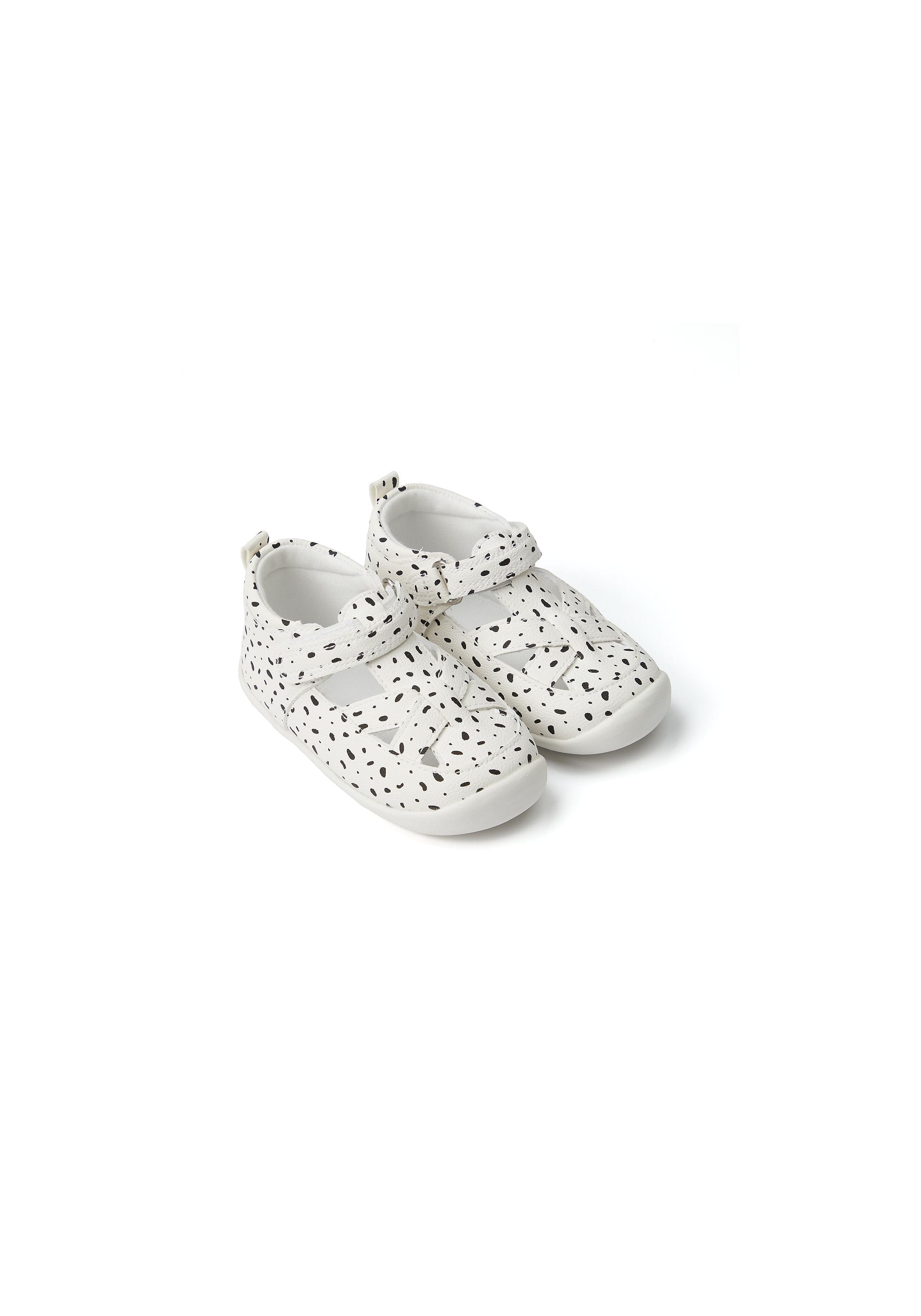 Mothercare | Girls Sandals Spot Print - White 0