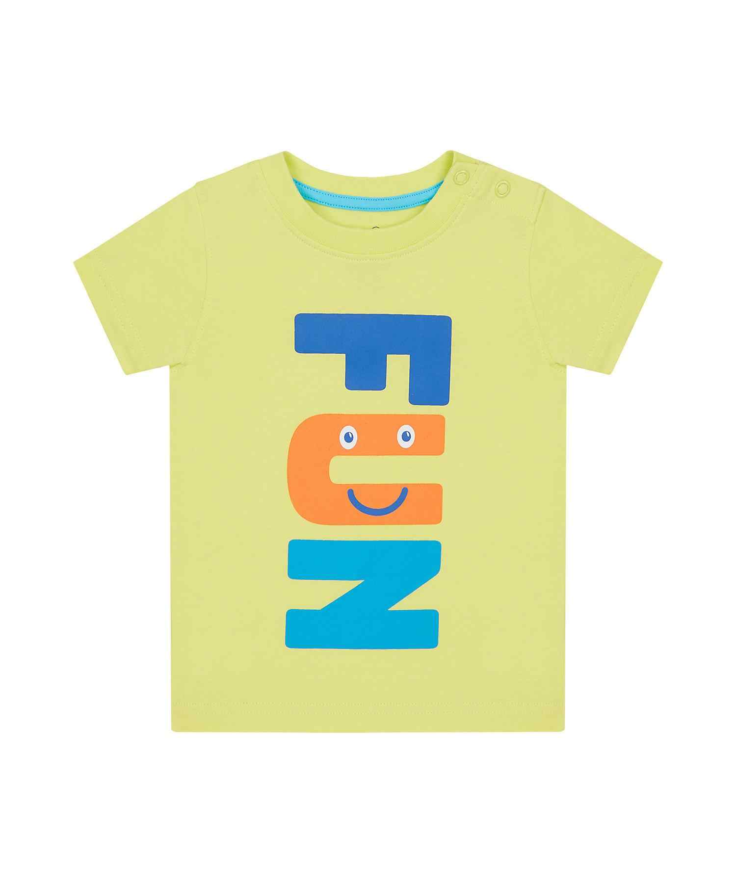 Mothercare Boys 100% Cotton Half Sleeves T-Shirt - Green