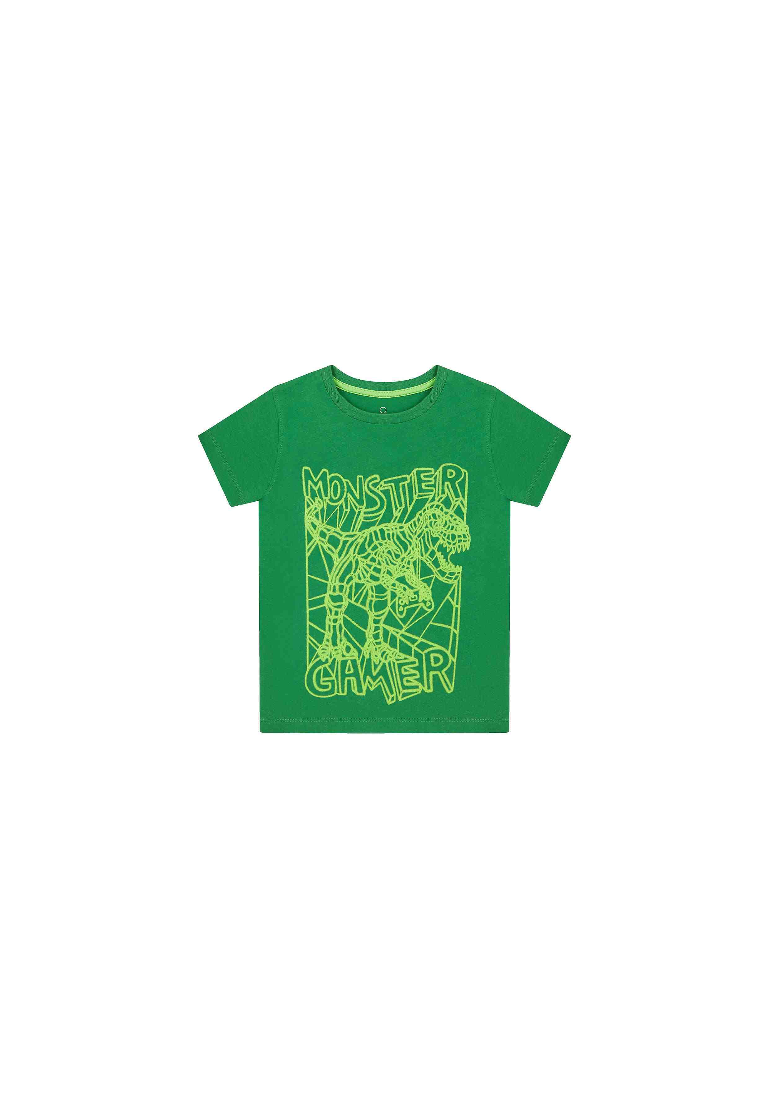 Mothercare Boys 100% Cotton Half Sleeves T-Shirt - Green