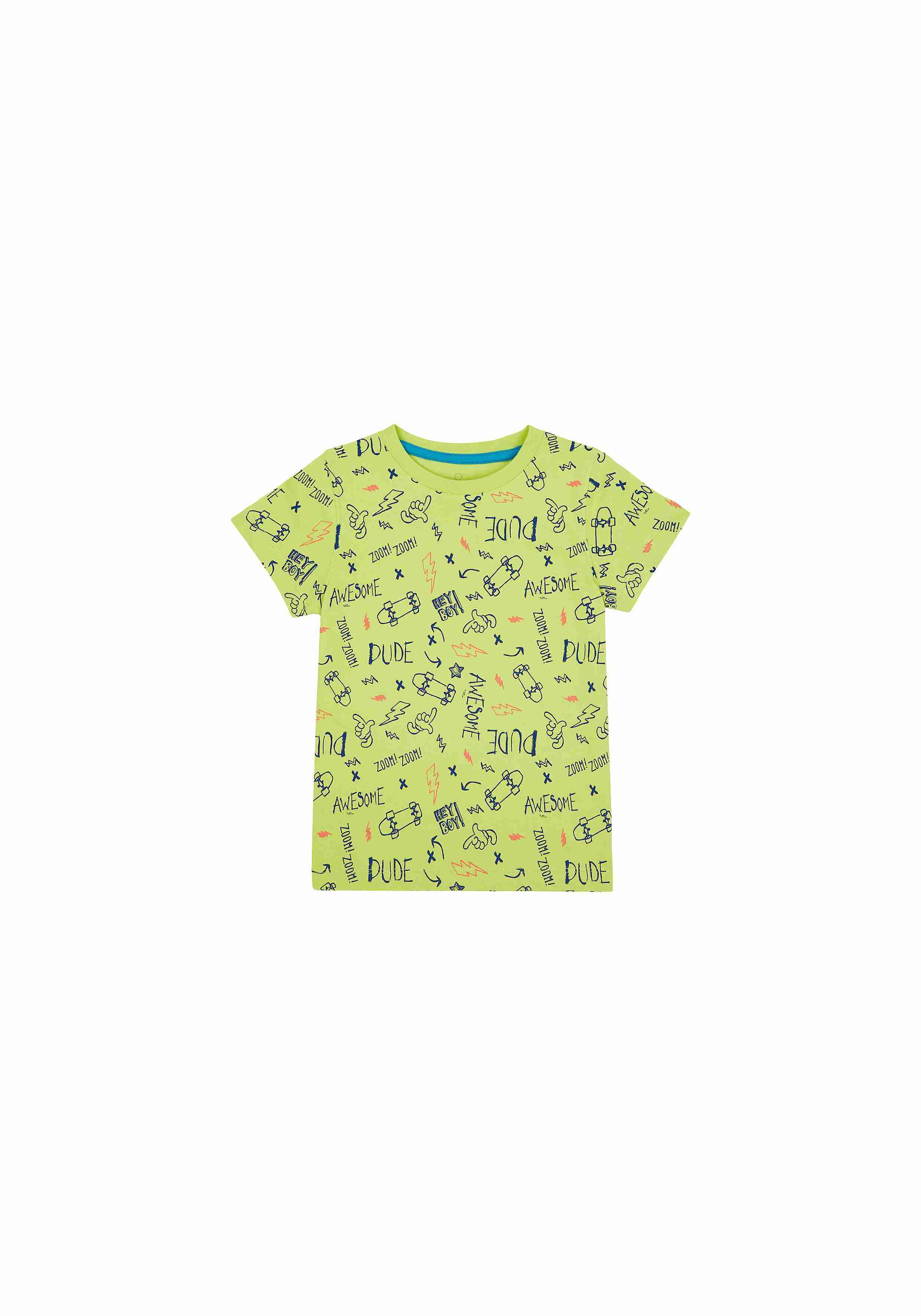 Mothercare Boys 100% Cotton Half Sleeves T-Shirt - Green