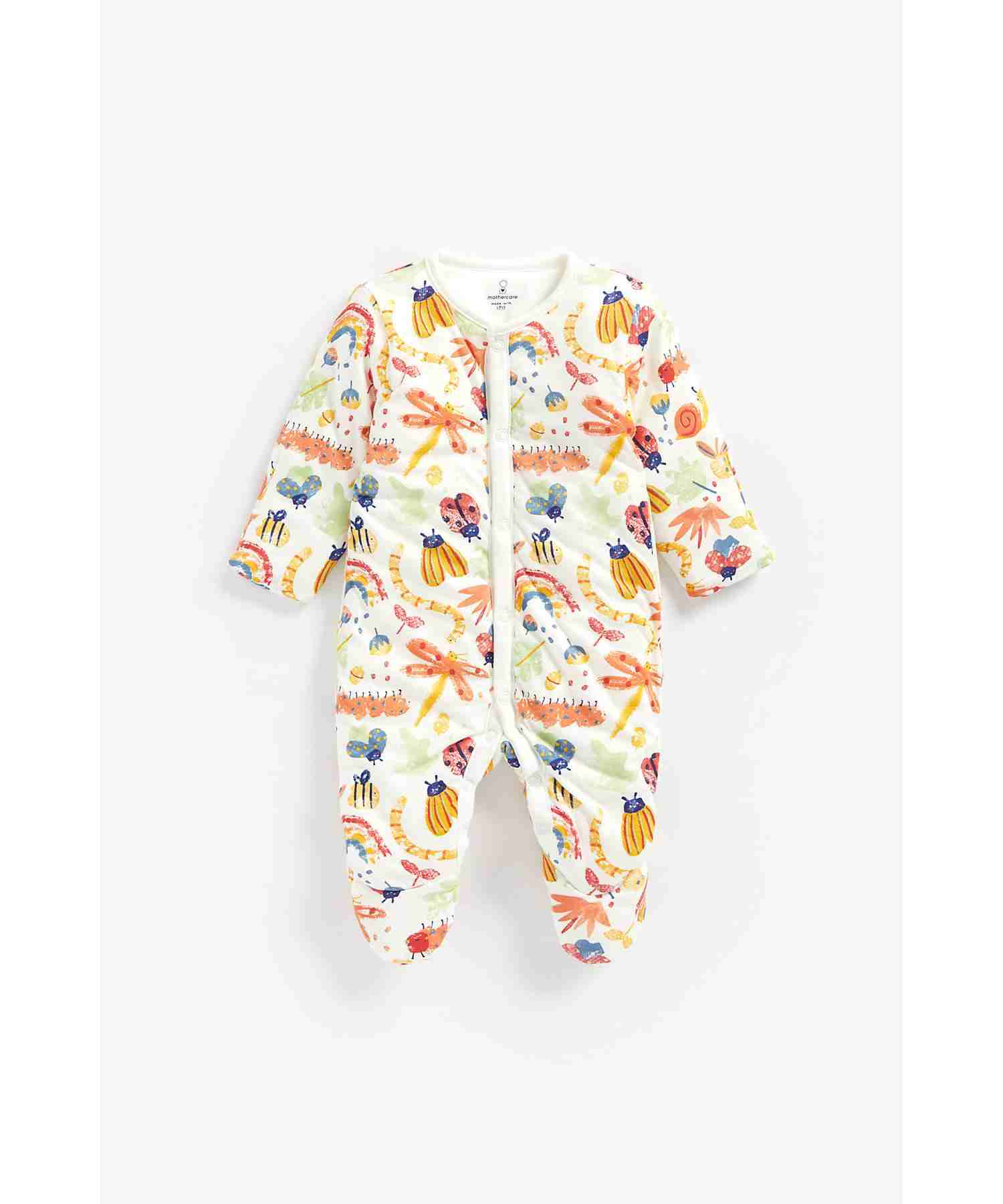 Mothercare Boys Full Sleeves Sleepsuit - Multicolor