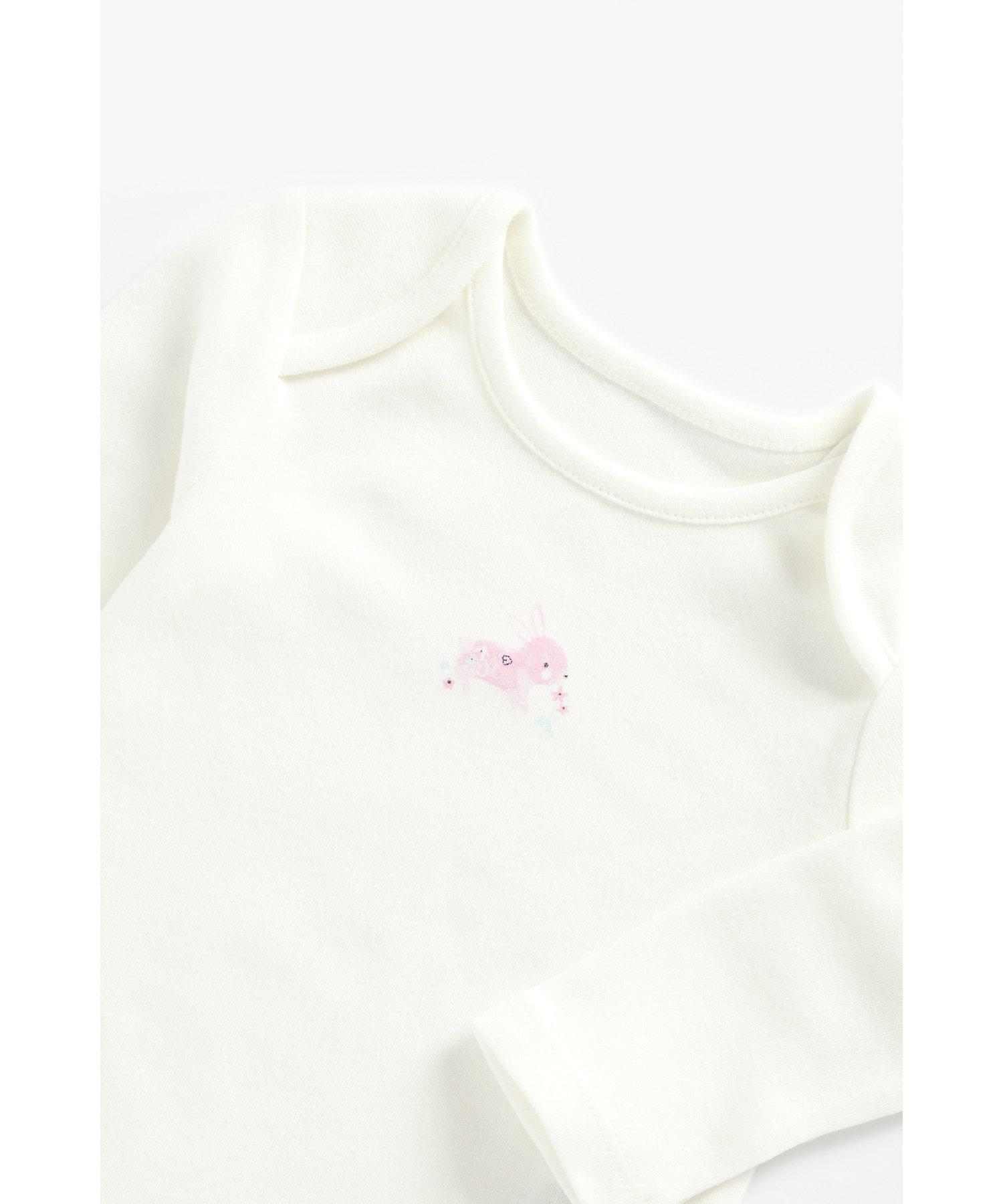 Mothercare Girls 100% Cotton Full Sleeves Bodysuit - Pack of 5 - Multicolor