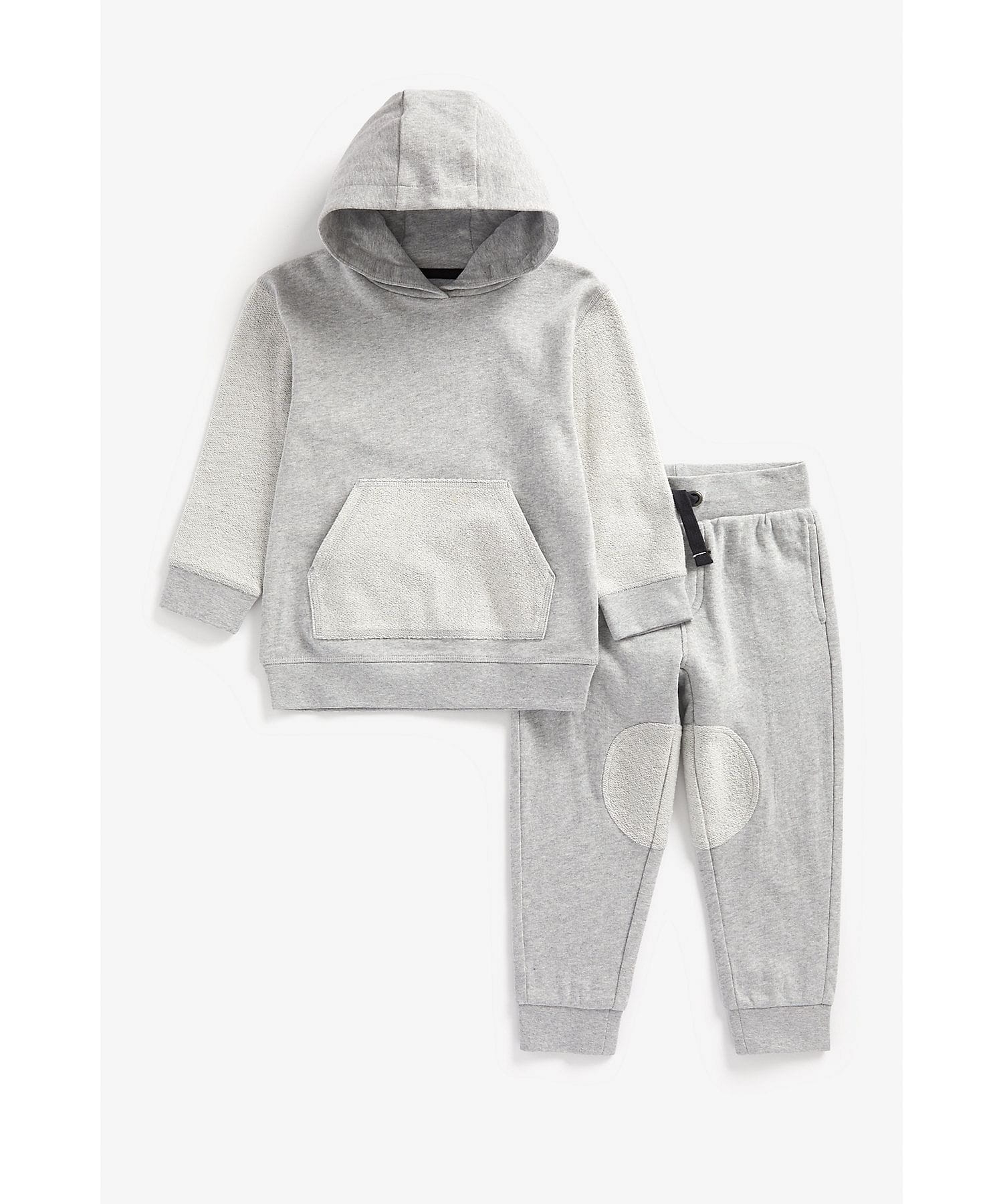 Mothercare | Boys Full Sleeves Jog Set Hooded - Grey 0