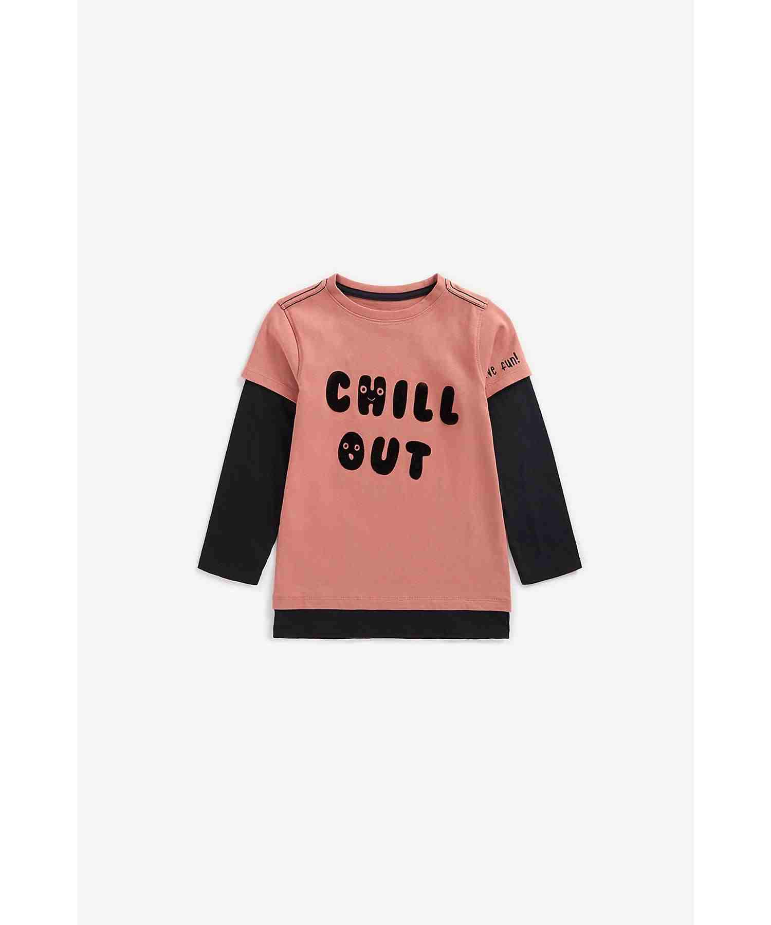 Mothercare Boys Full Sleeves T-Shirt - Pink