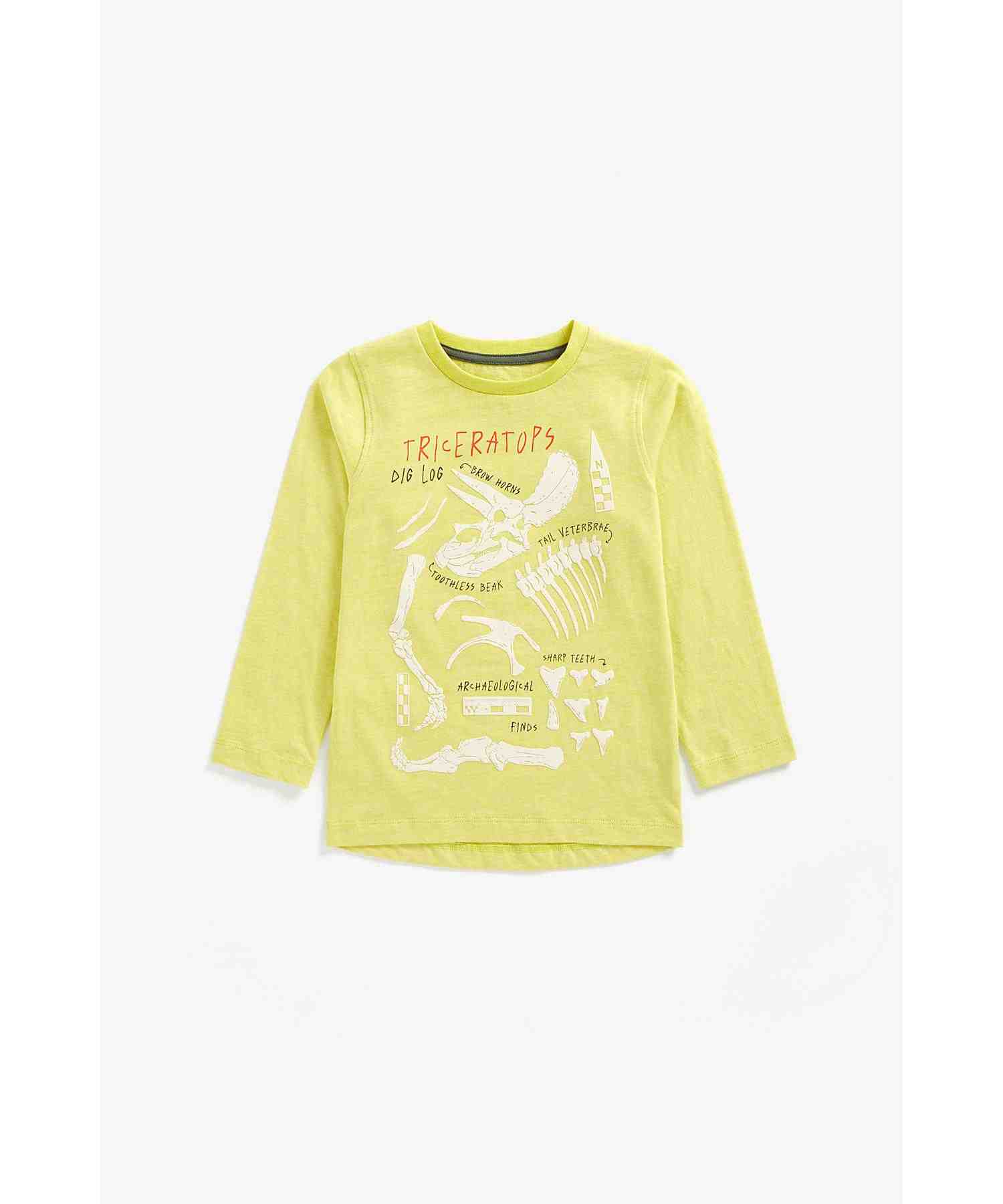 Mothercare Boys Full Sleeves T-Shirt - Yellow