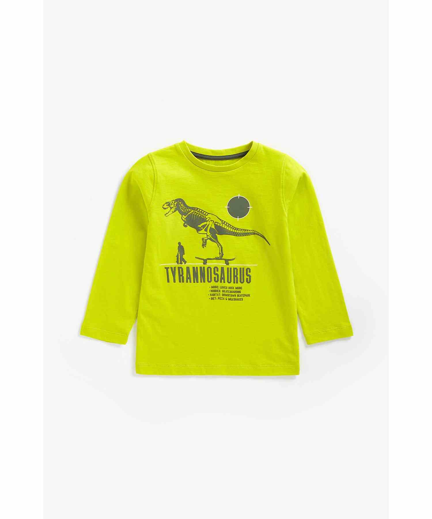 Mothercare Boys 100% Cotton Full Sleeves T-Shirt - Yellow