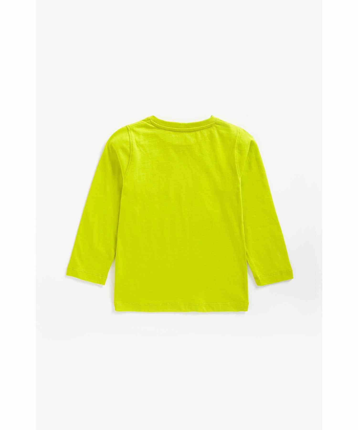 Mothercare Boys 100% Cotton Full Sleeves T-Shirt - Yellow