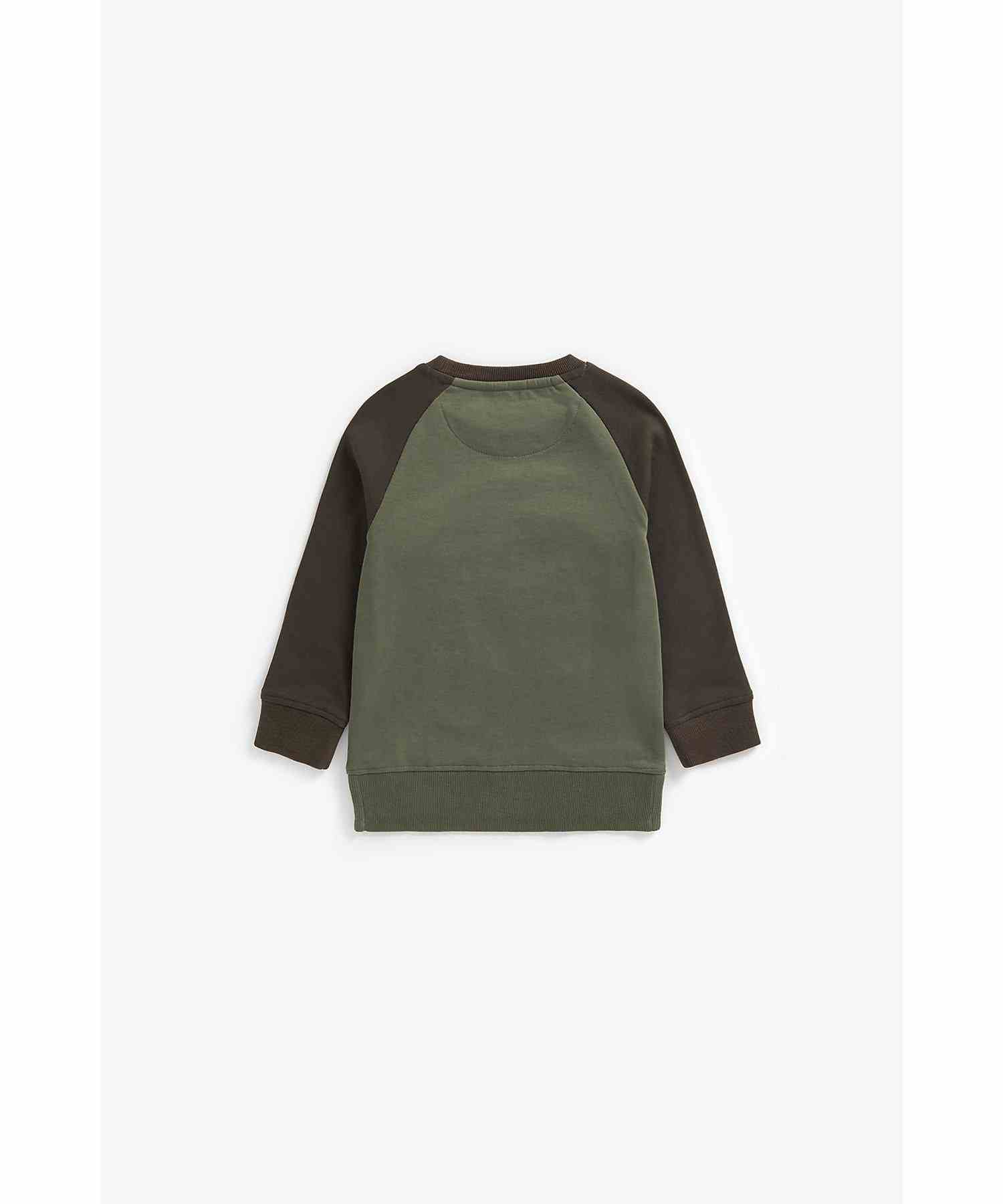 Mothercare Boys 100% Cotton Full Sleeves Sweatshirt - Grey