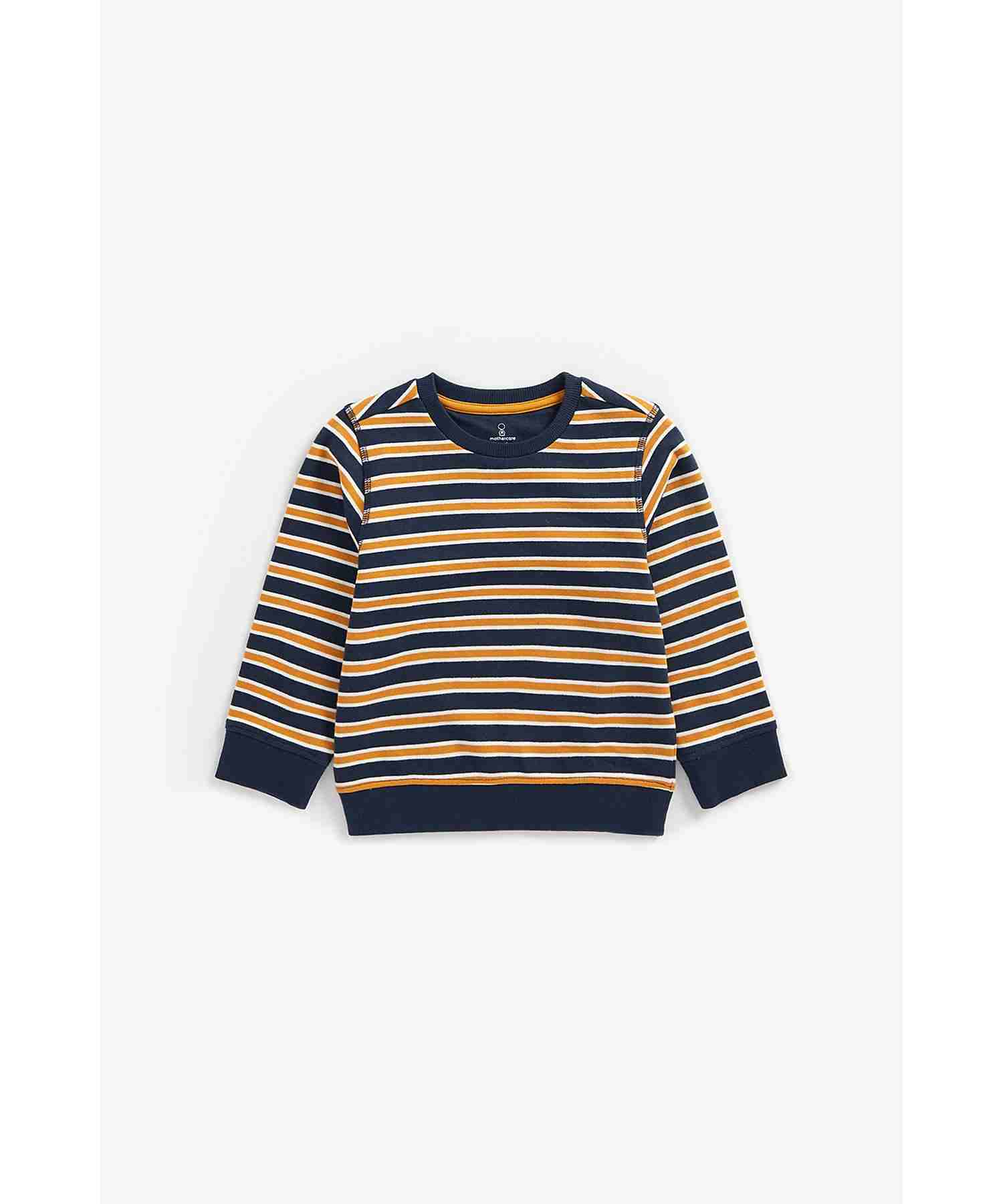 Mothercare Boys 100% Cotton Full Sleeves Sweatshirt - Navy