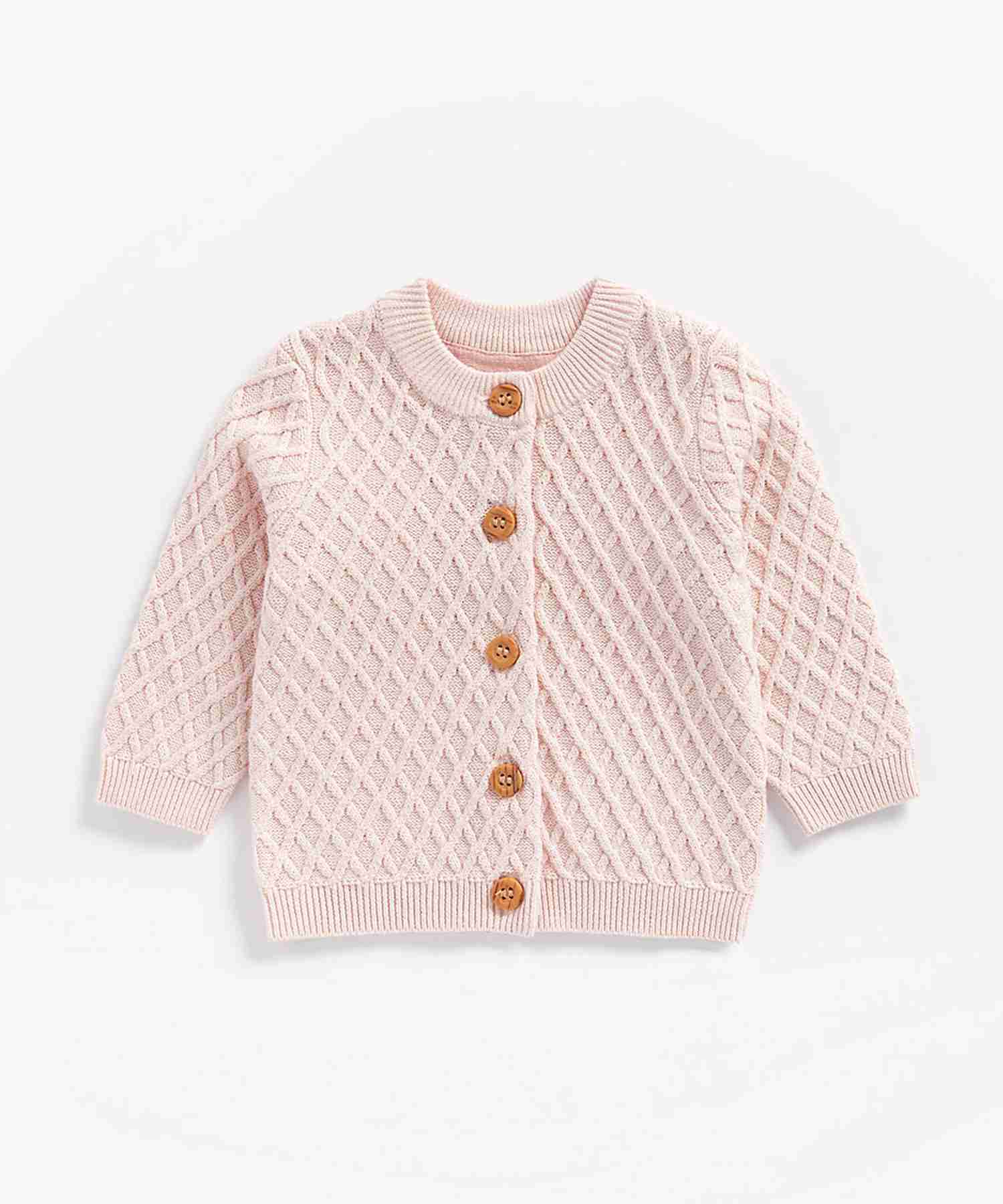 Mothercare Girls Full Sleeves Sweater - Pink