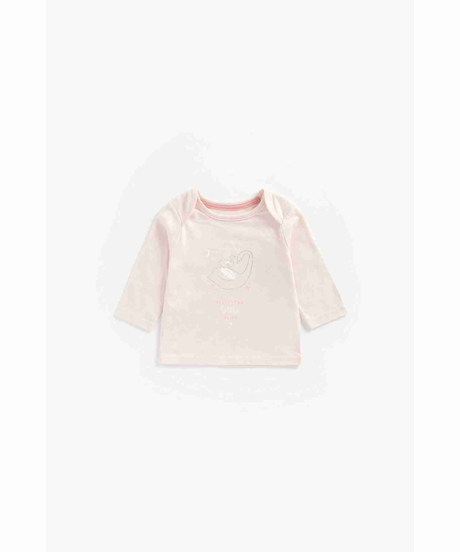 Mothercare Girls Full Sleeves T-Shirt - Pink