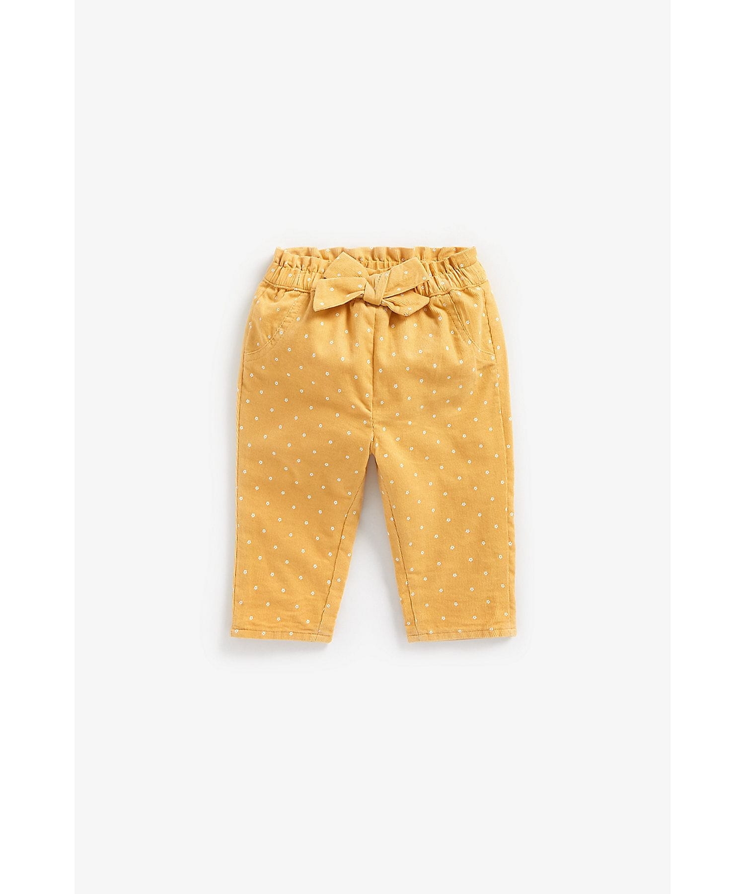 Mothercare | Girls Trousers Bow Detail - Mustard 0
