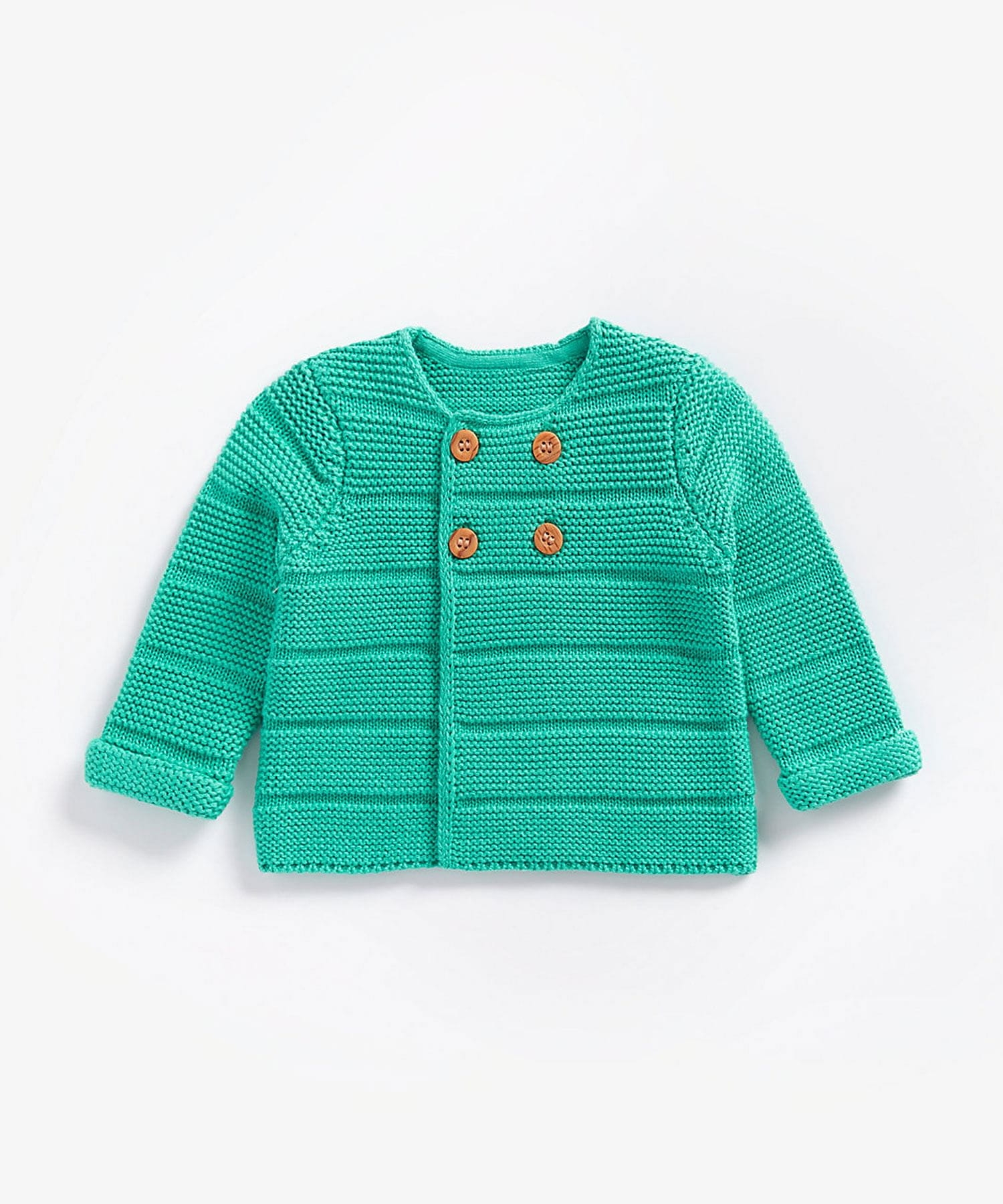 Mothercare | Boys Full Sleeves Cardigan With Button Fastening - Green 0