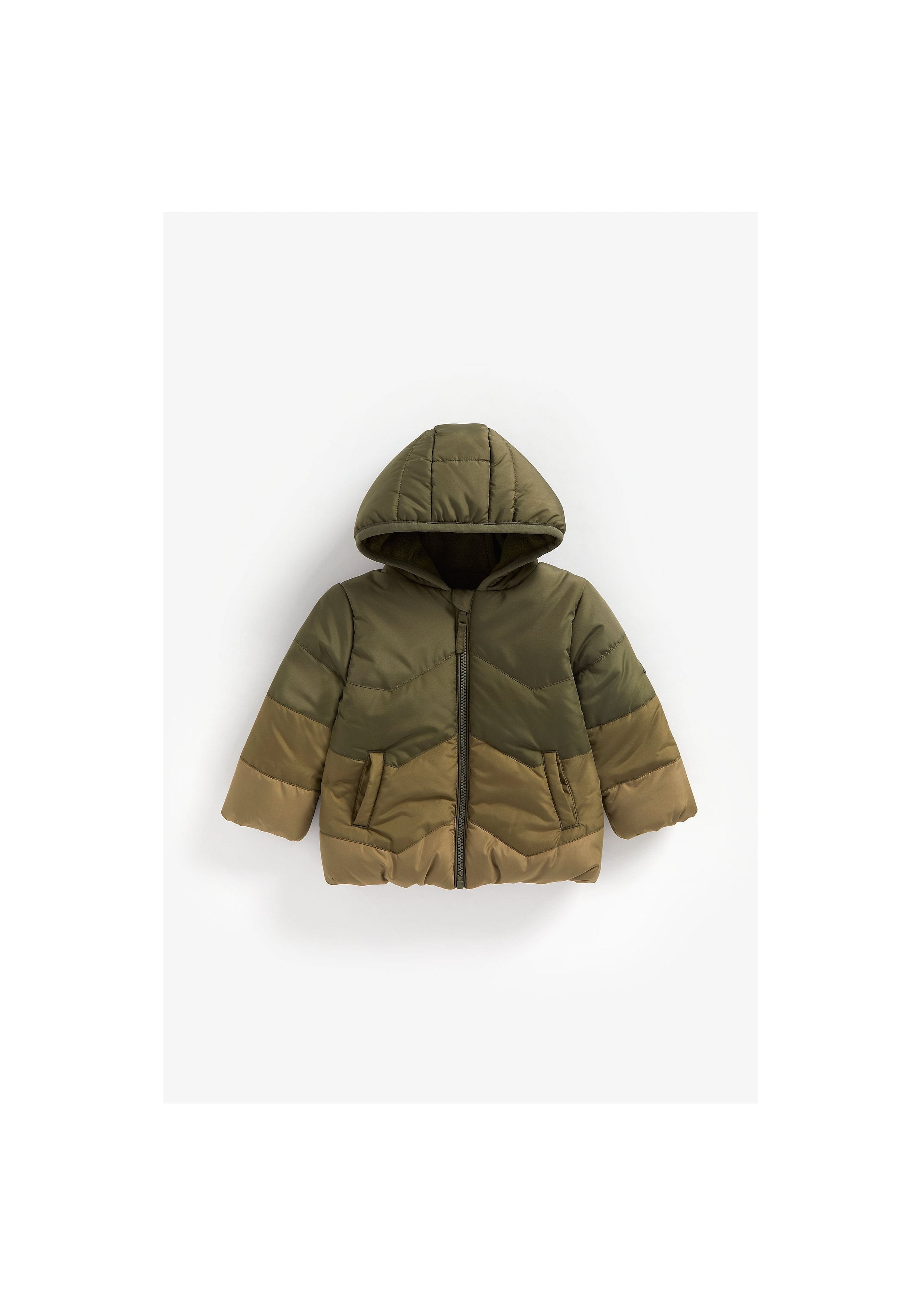 Mothercare | Boys Full Sleeves Fleece Lined Jacket - Khaki 0