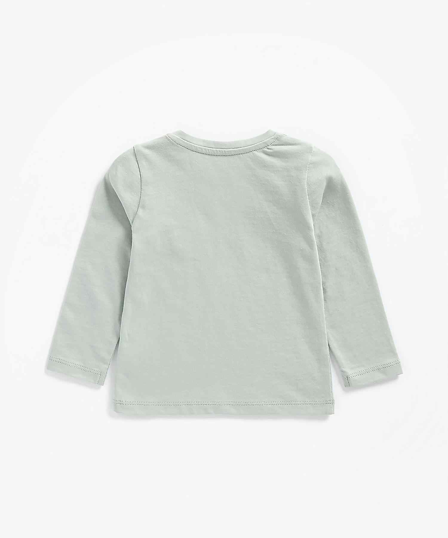 Mothercare Girls 100% Cotton Full Sleeves T-Shirt - Green