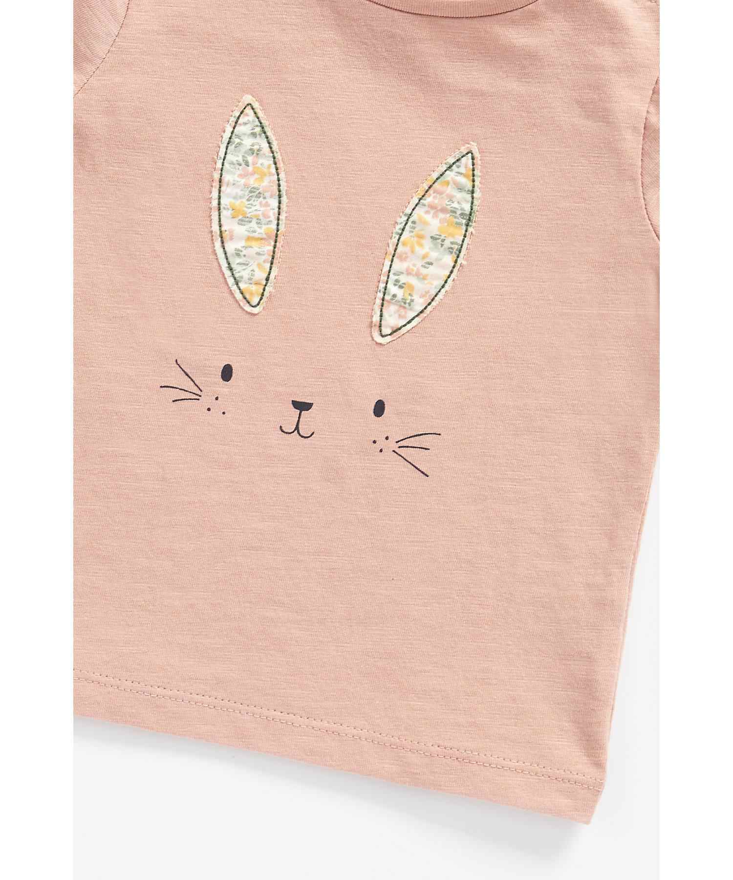 Mothercare Girls 100% Cotton Full Sleeves T-Shirt - Pink