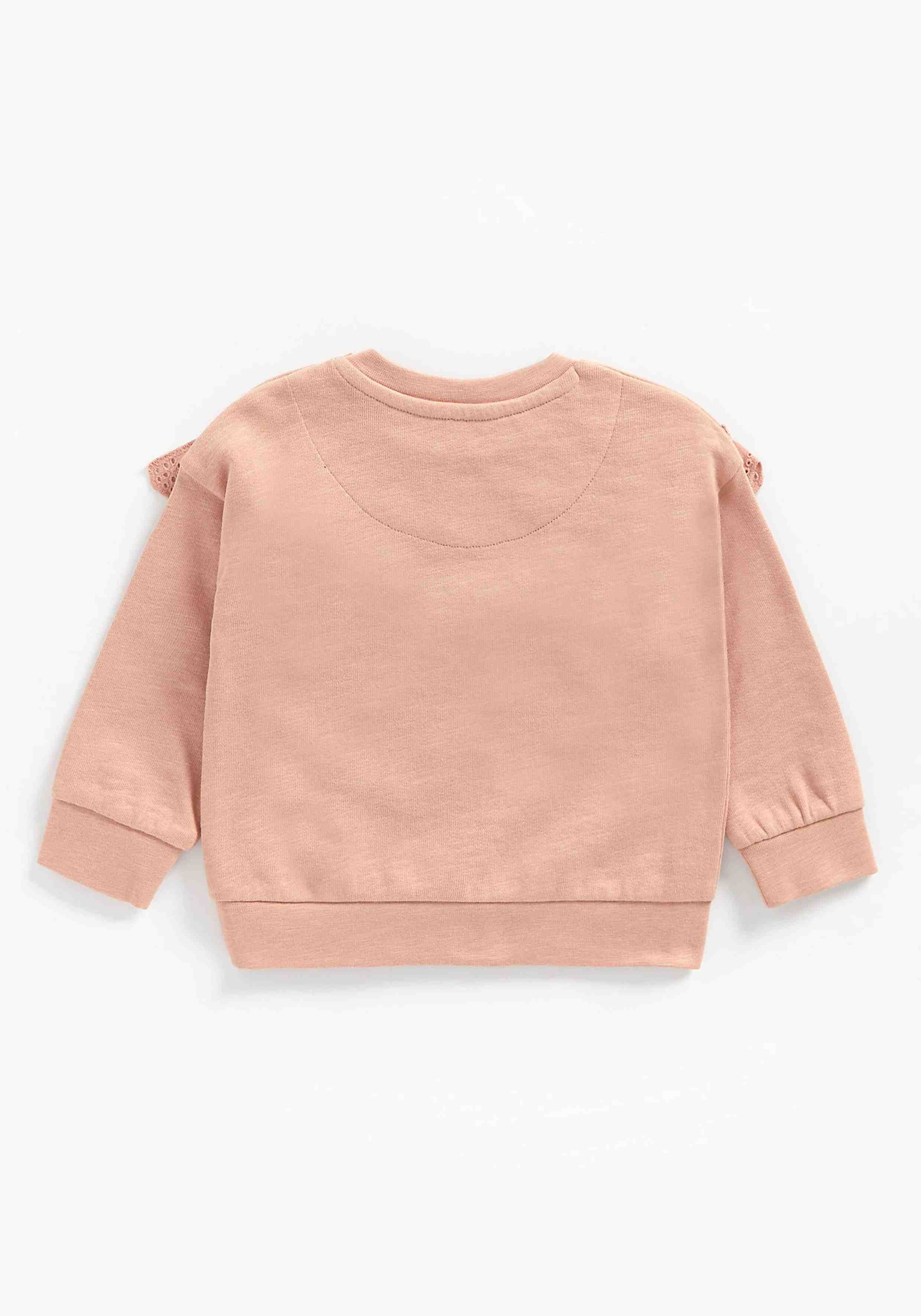 Mothercare Girls 100% Cotton Full Sleeves Sweatshirt - Pink