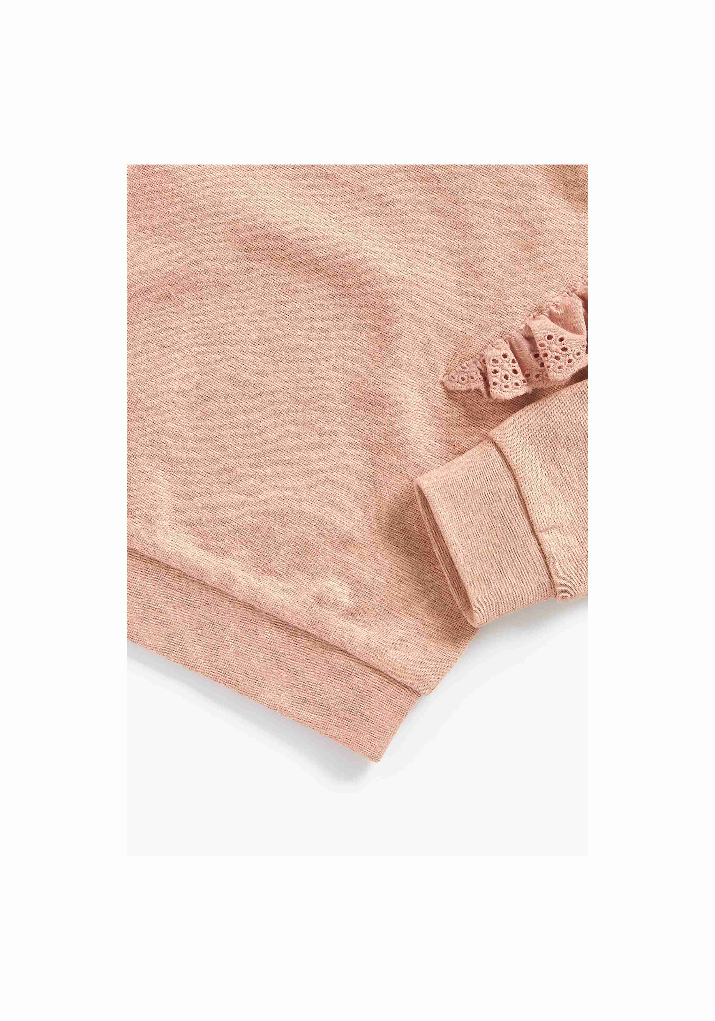 Mothercare Girls 100% Cotton Full Sleeves Sweatshirt - Pink