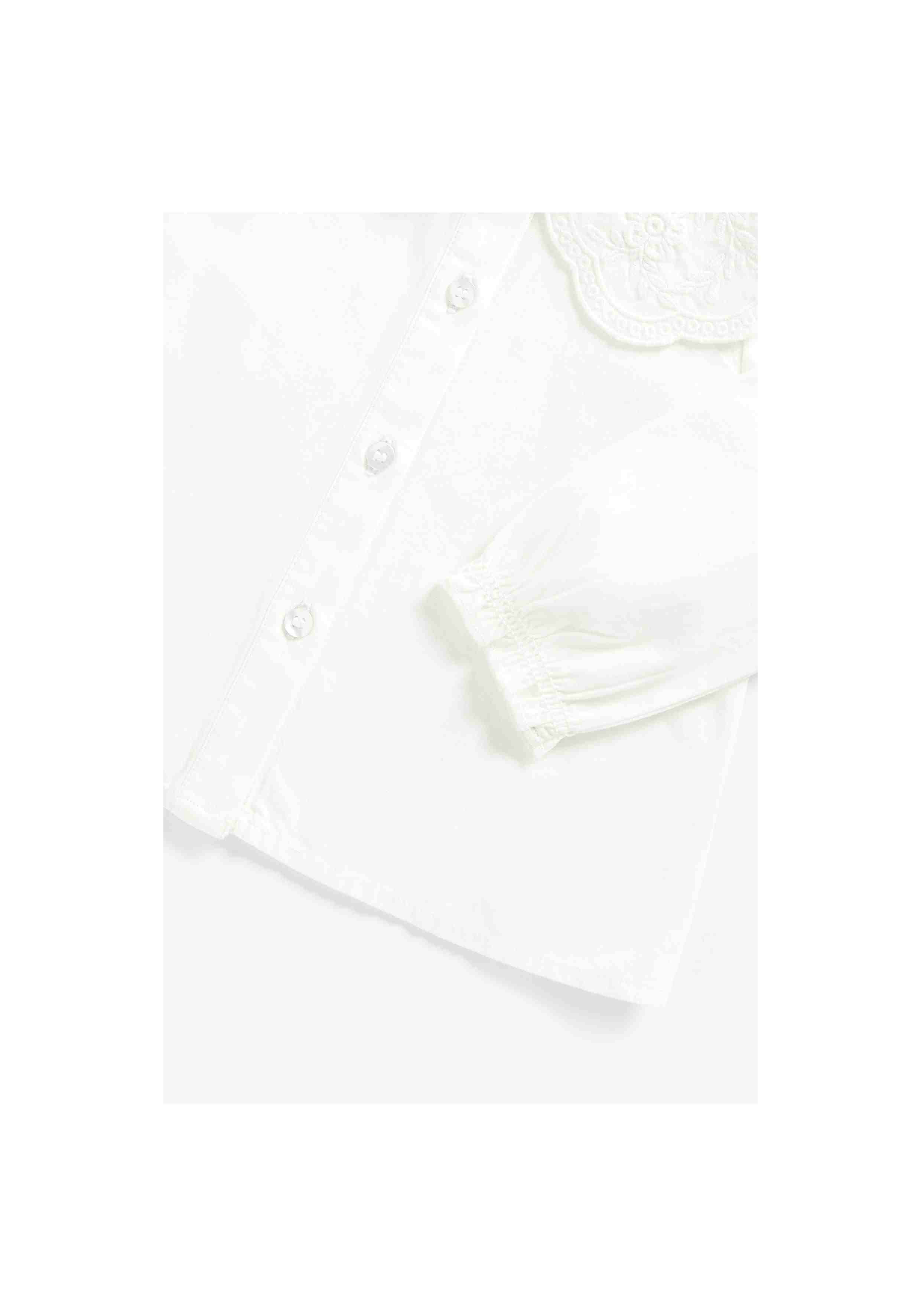 Mothercare Girls 100% Cotton Full Sleeves Top- White