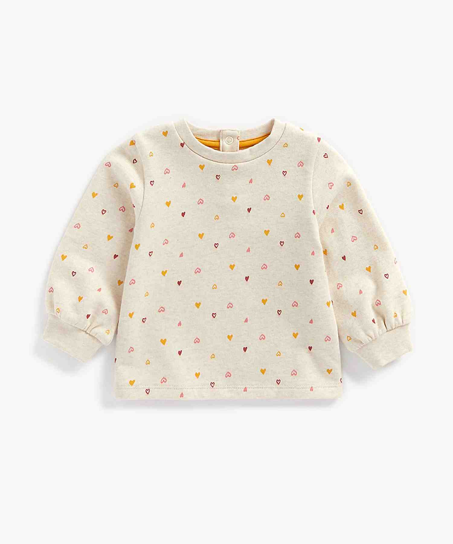 Mothercare Girls 100% Cotton Full Sleeves Sweatshirt - Beige