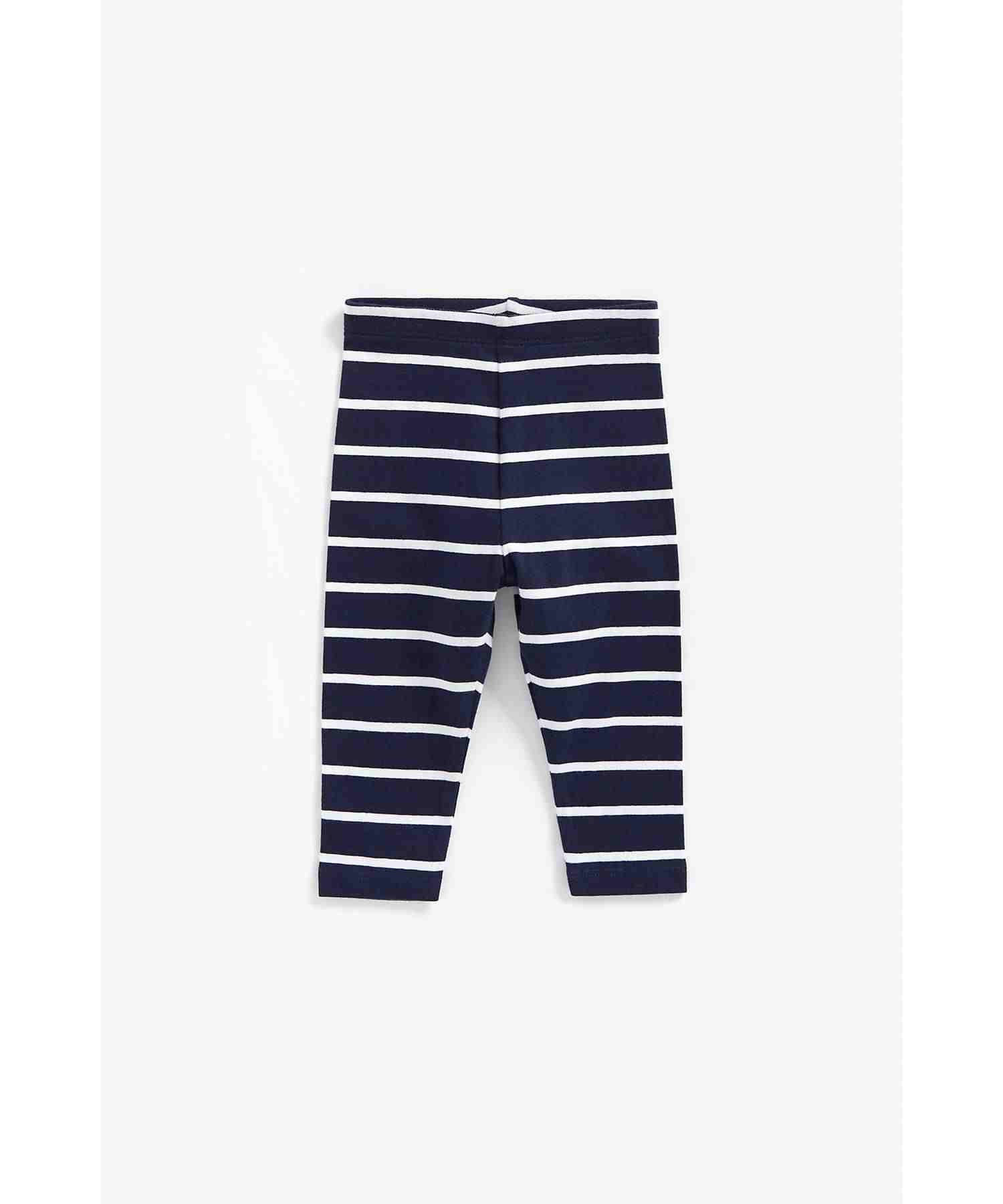 Mothercare Girls stretchy Waistband Leggings - Navy
