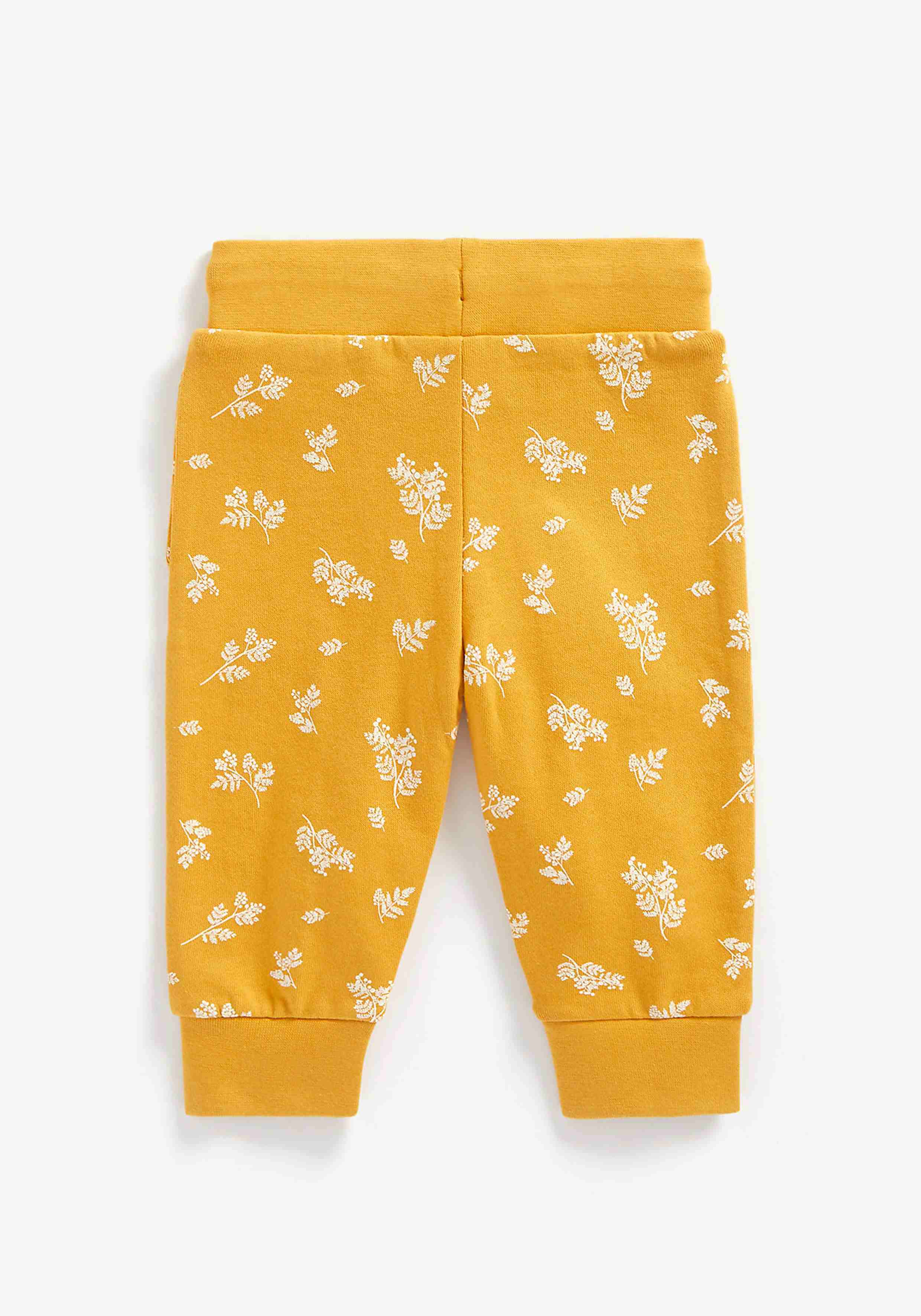 Mothercare Girls Floral Print Jogger - Yellow