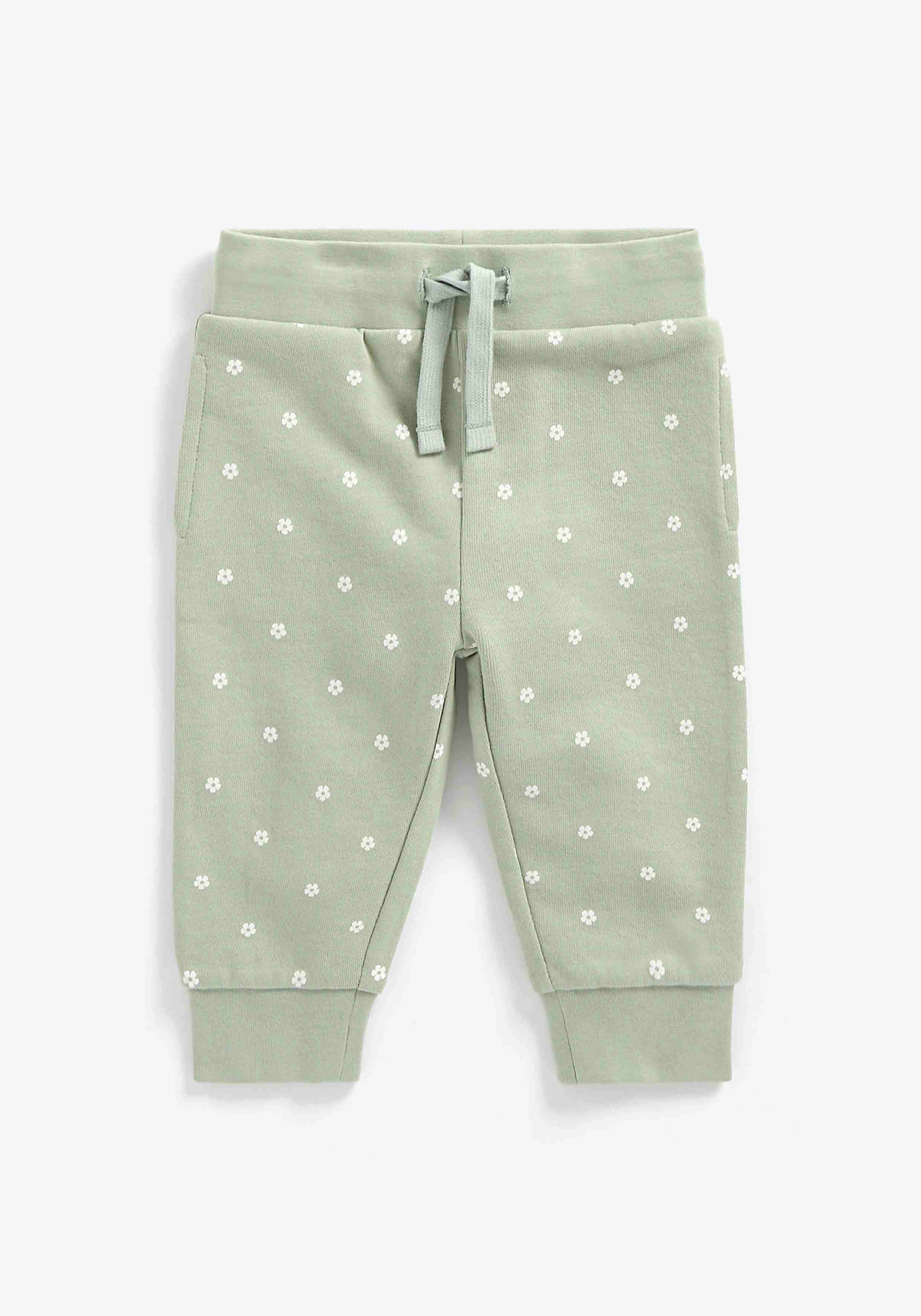 Mothercare Girls Floral Print Jogger - Khaki