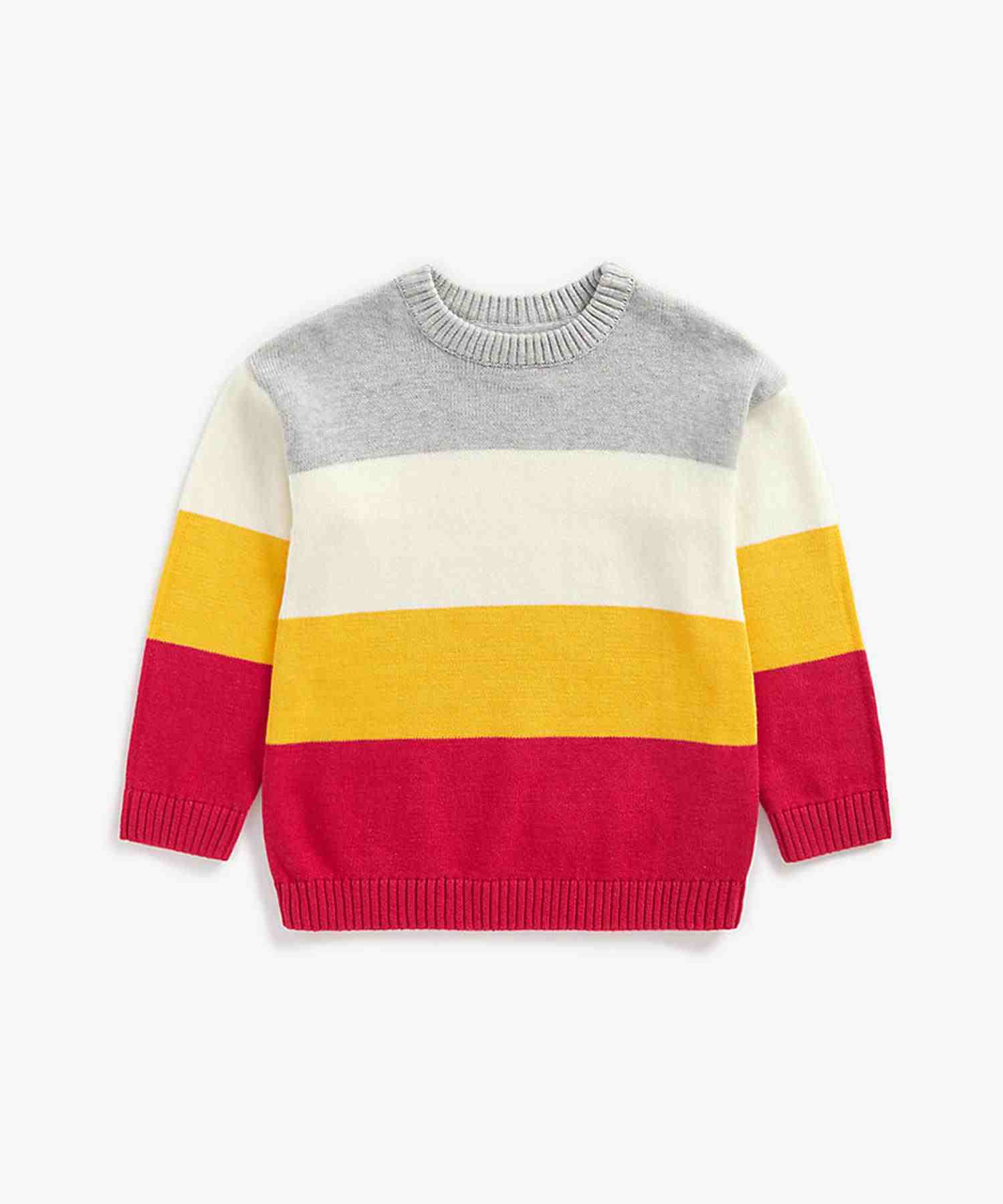 Mothercare Girls 100% Cotton Full Sleeves Sweater - Multicolor