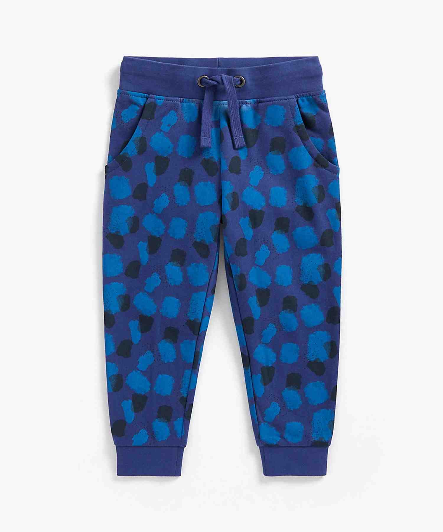 Mothercare Girls 100% Cotton Printed Jogger - Blue