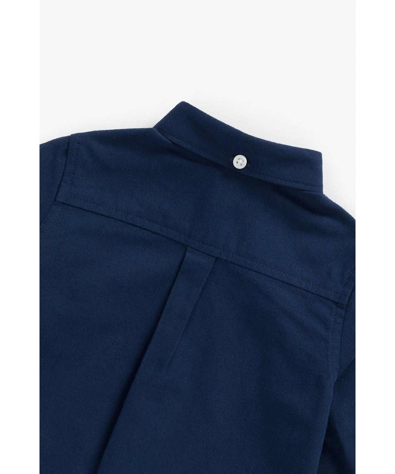 Mothercare Boys 100% Cotton Full Sleeves Shirts - Navy